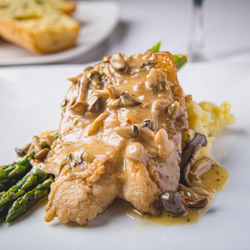 Red Snapper Belle Meuni&egrave;re entr&eacute;e at Lisabella's in Port Aransas