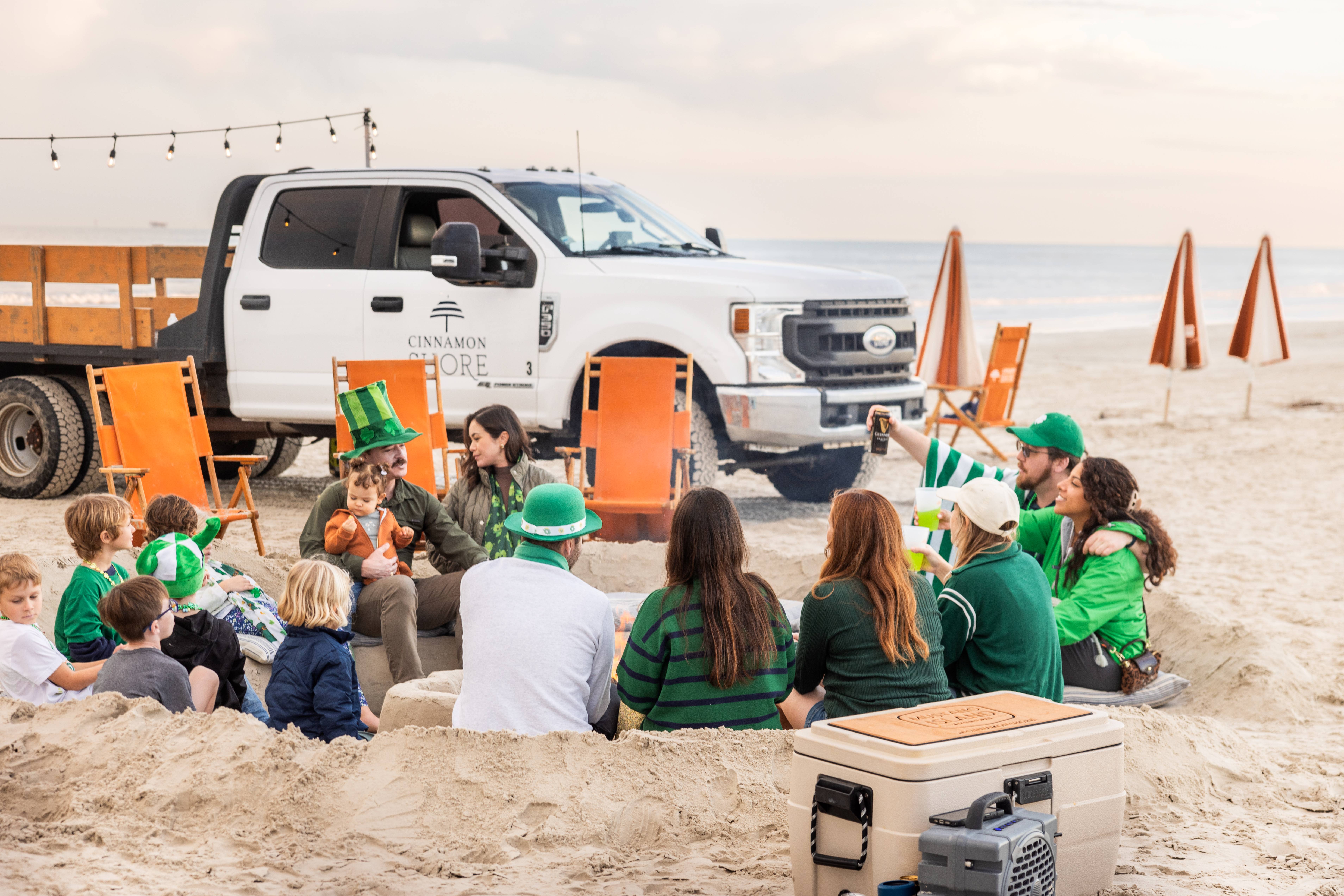 st. patricks day on beach Texas cinnamon shore