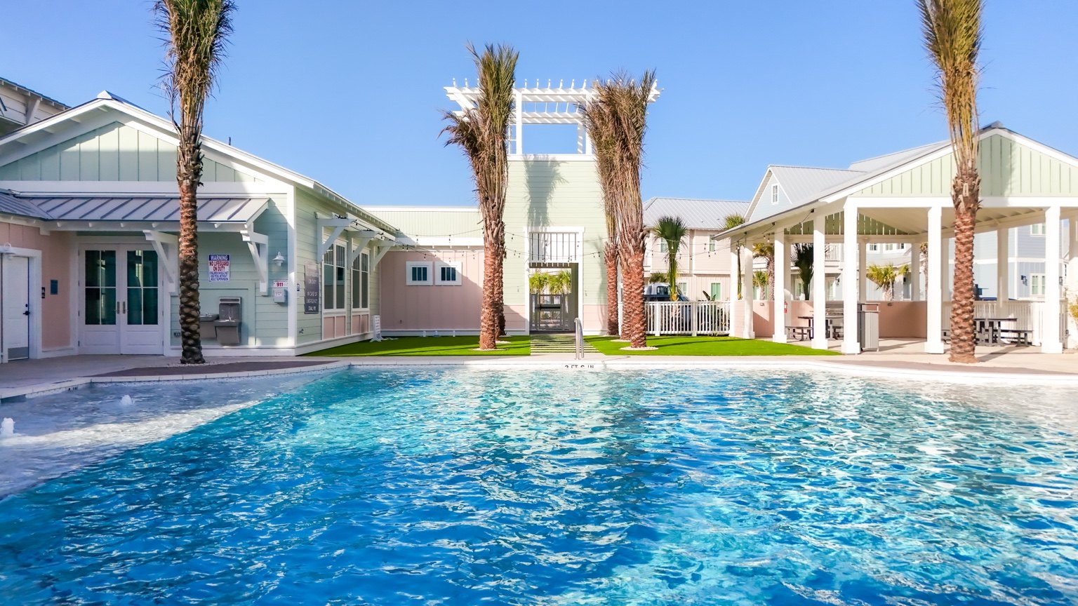 Glow Pool and Fitness Center pool at Cinnamon Shore South in Port Aransas, Texas