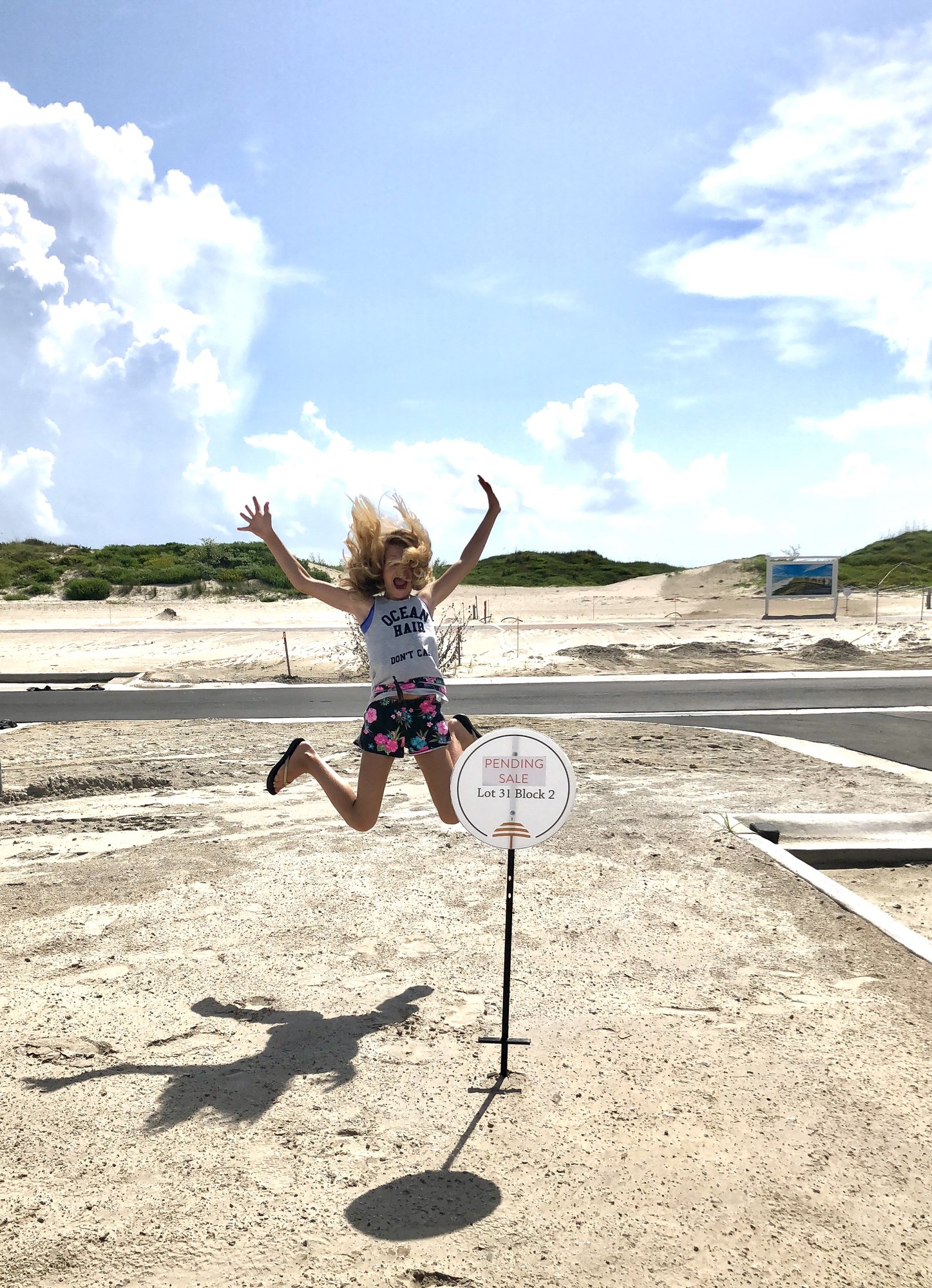 Burkhart child jumping for joy