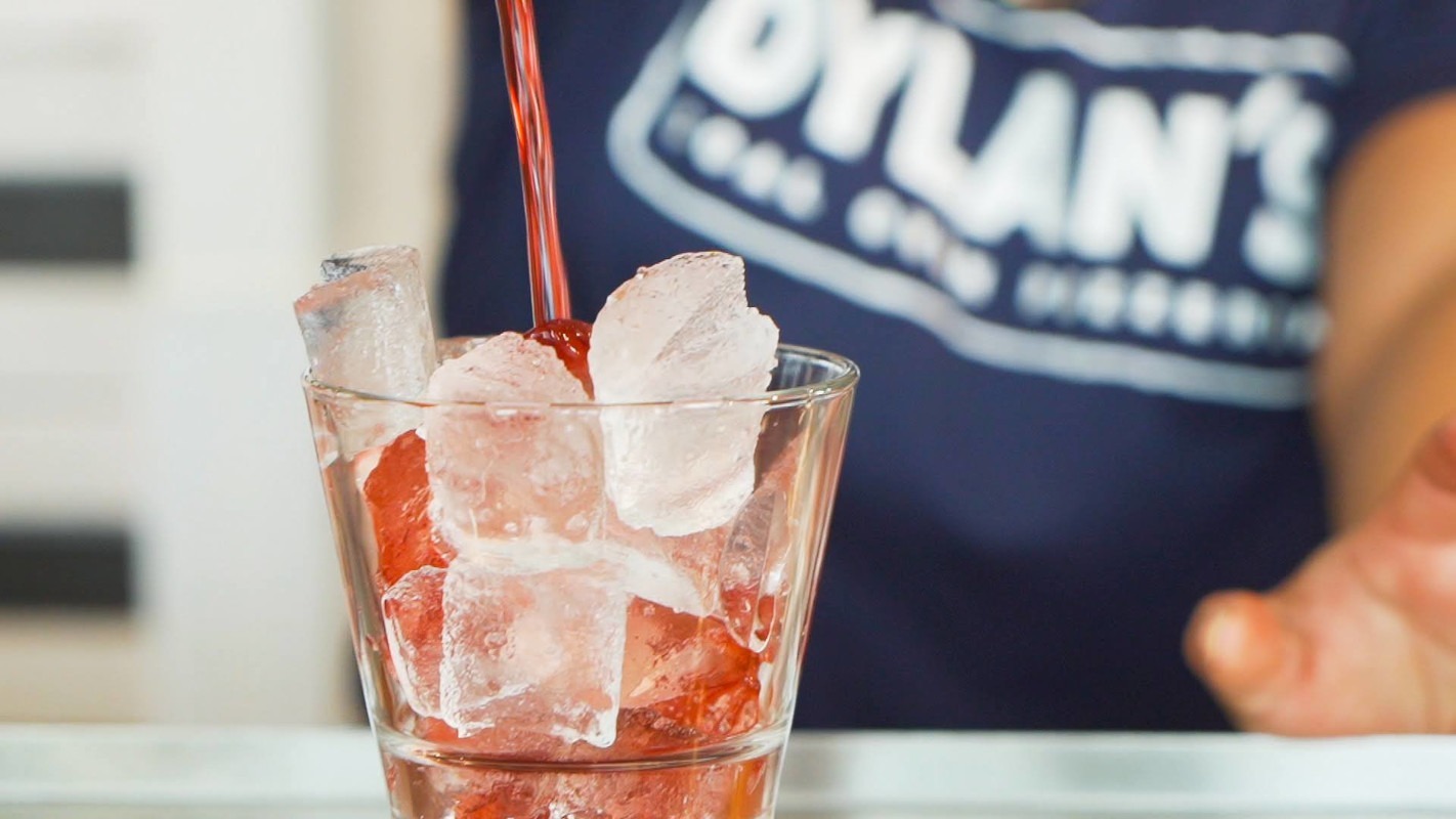 Cocktail served with citrus at Dylan's Pizzeria at Cinnamon Shore