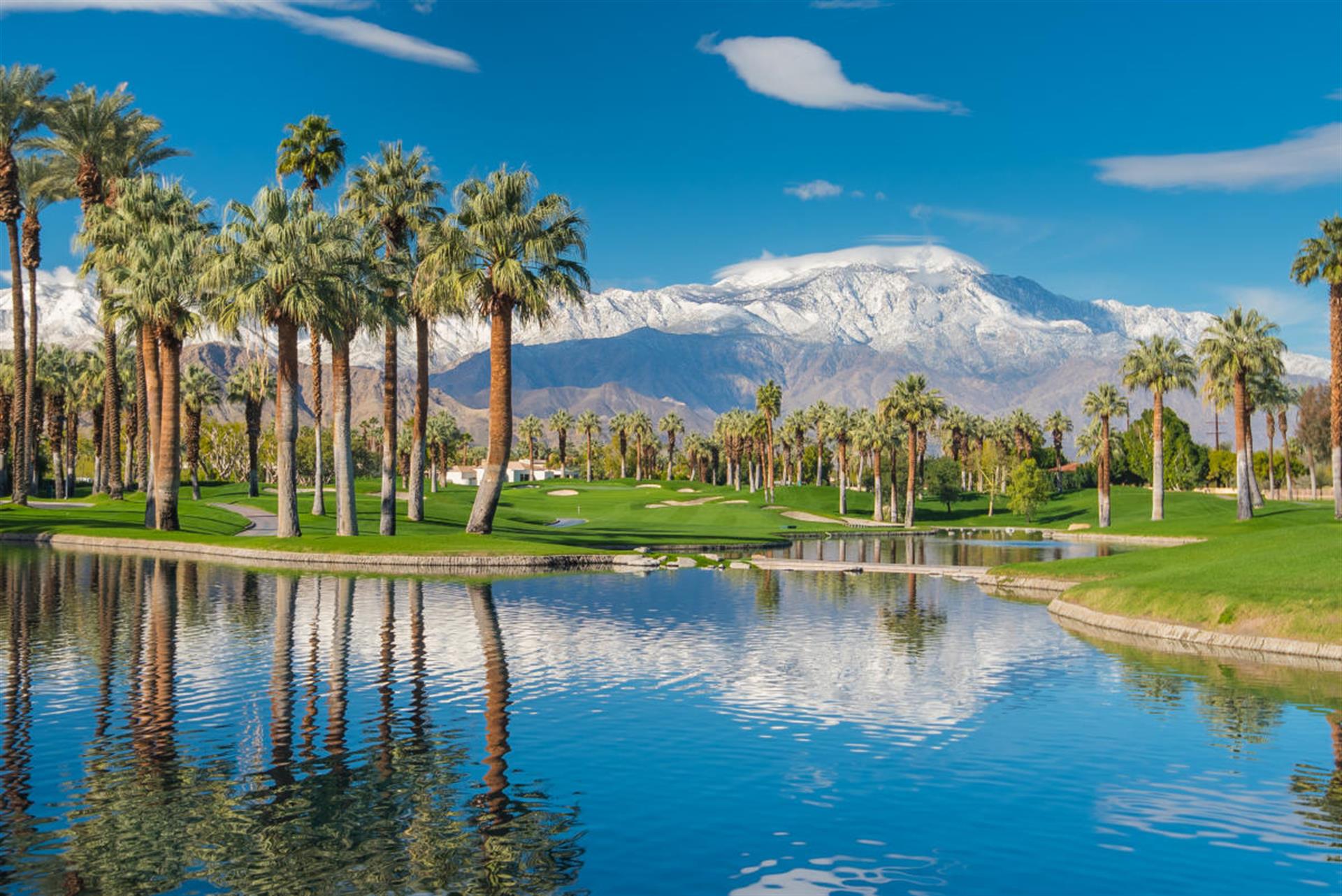 Palm Springs in the Winter with Mountain Views