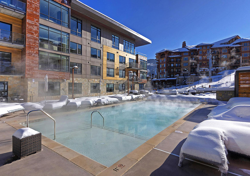 Year round heating pool at The Lift.