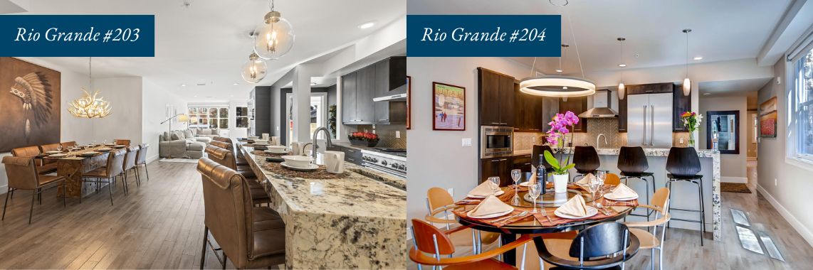 Contemporary kitchens with bar seating in 820 Park Avenue vacation rentals in Park City, Utah.