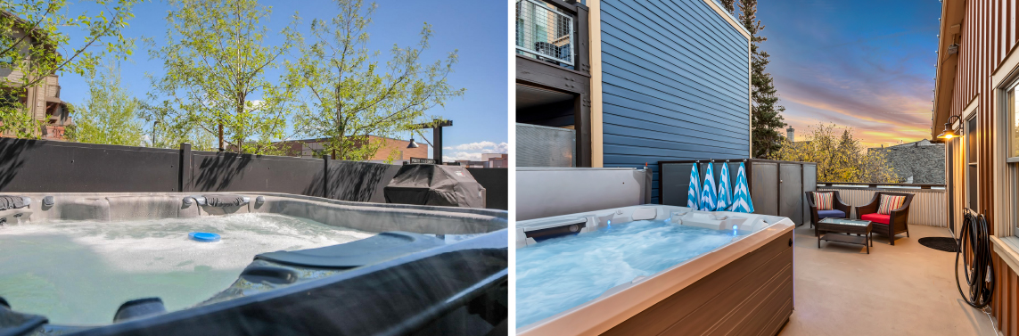 Vacation rentals in Park City with private hot tubs.