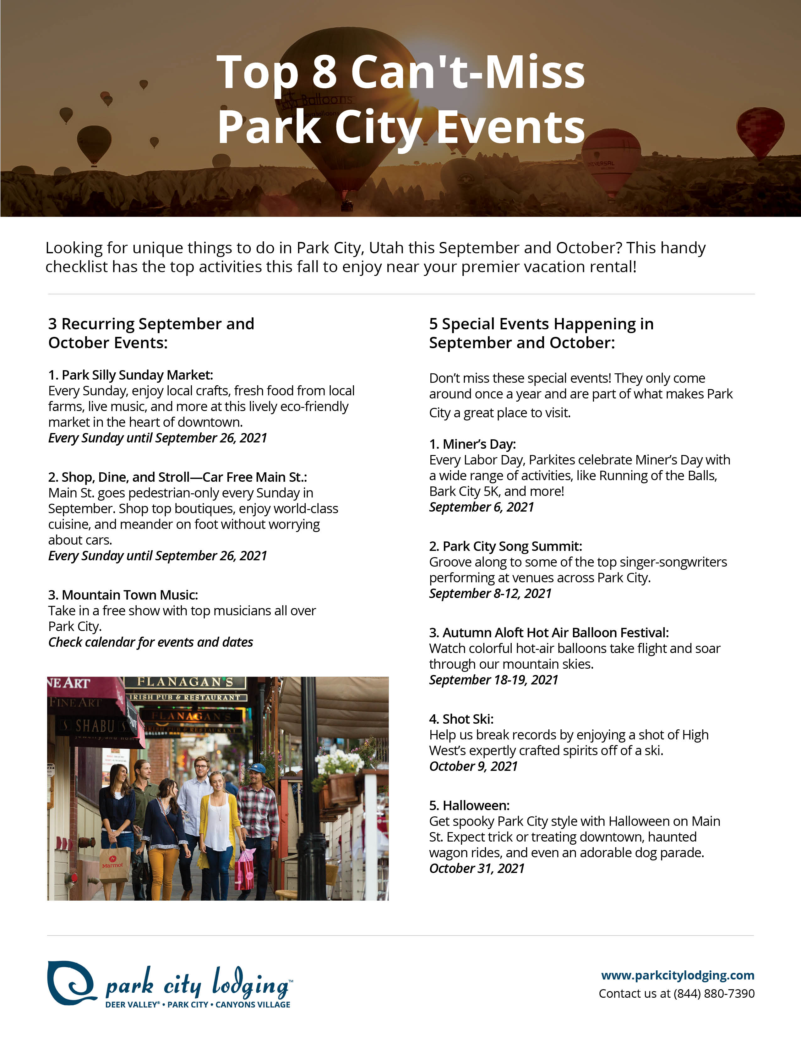 Best Park City events checklist