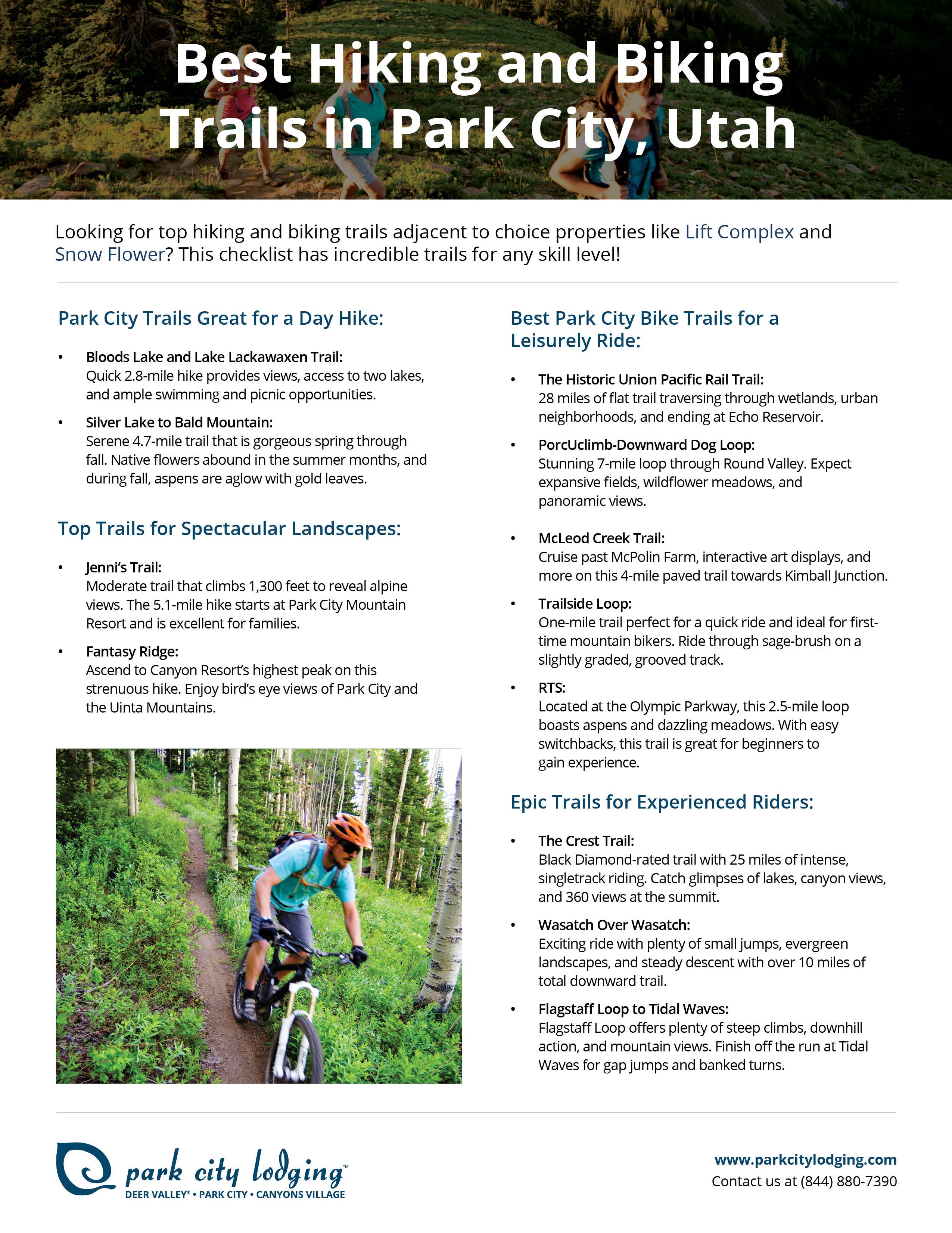 The Best Park City Hiking and Biking Trails Checklist