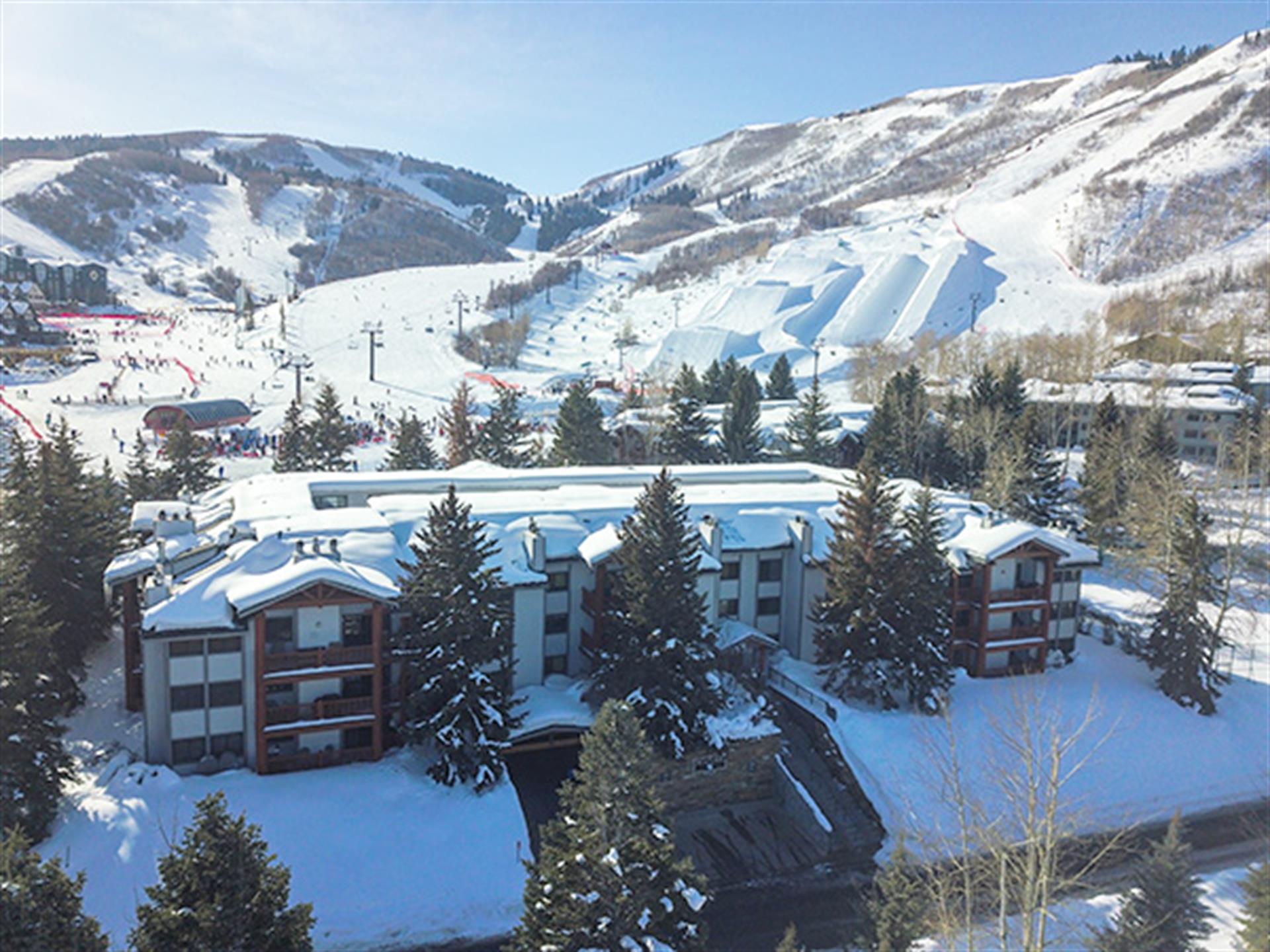 Snow Flower Condominium SkiInSkiOut accommodations at the base of Park City Mountain Resort