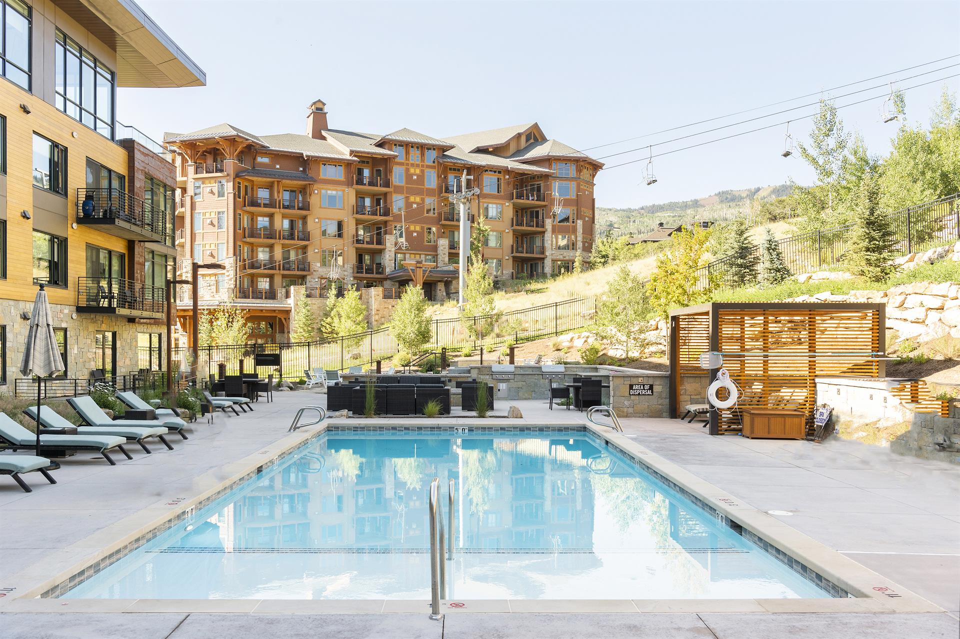 Beautiful pool at vacation rental at the Lift in the Canyons Village