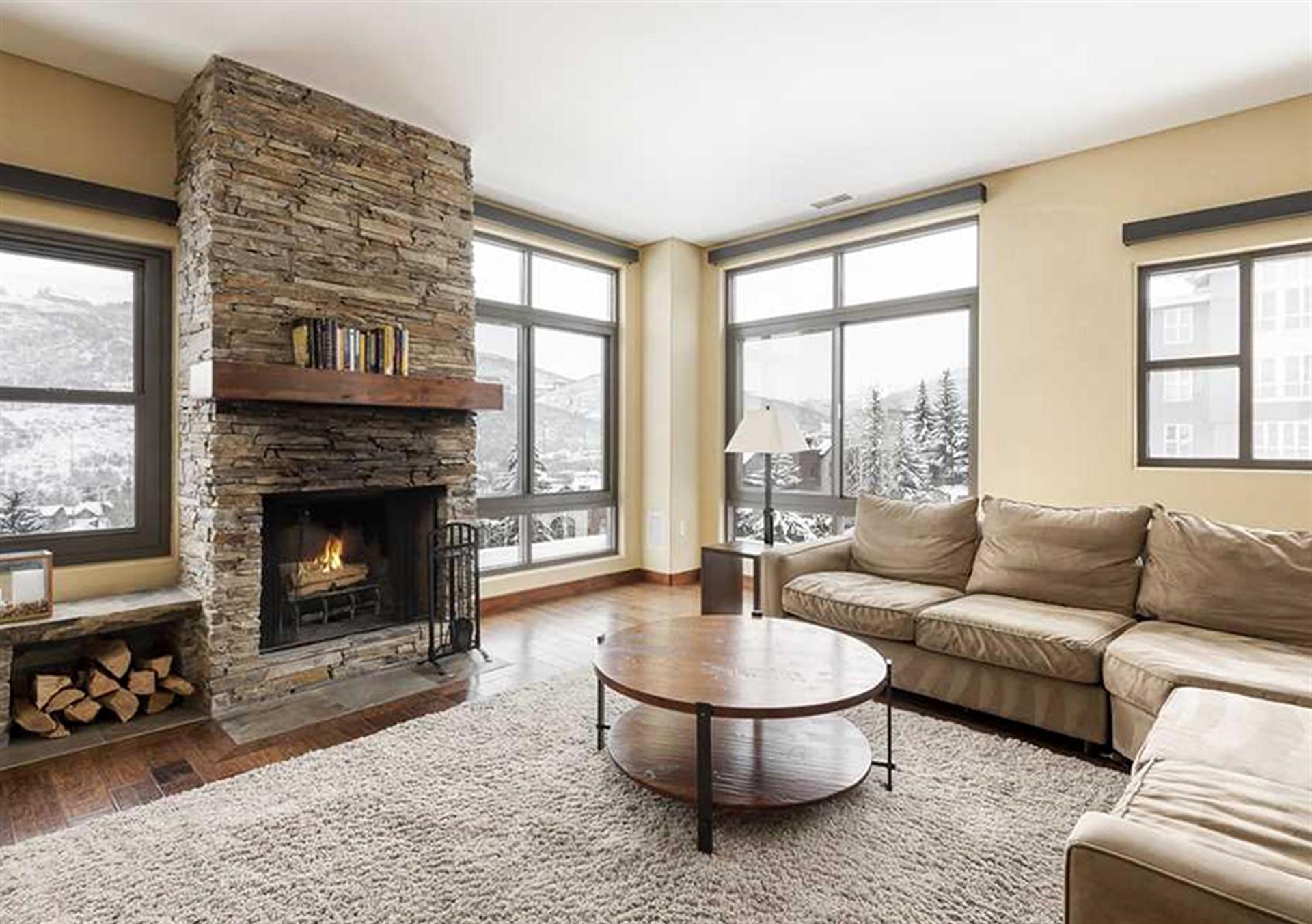 the lowell living room in park city