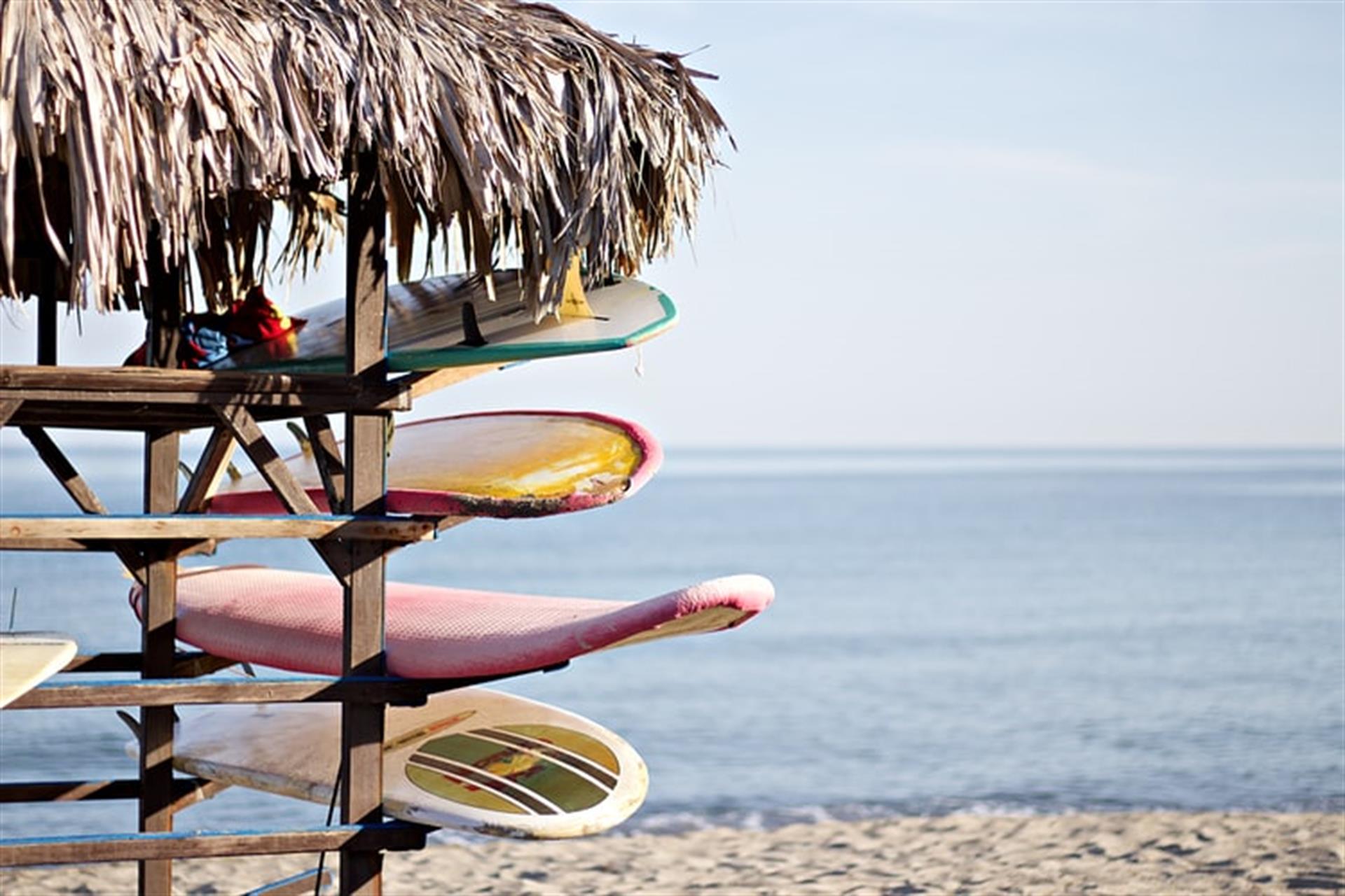 surfboards at the beach
