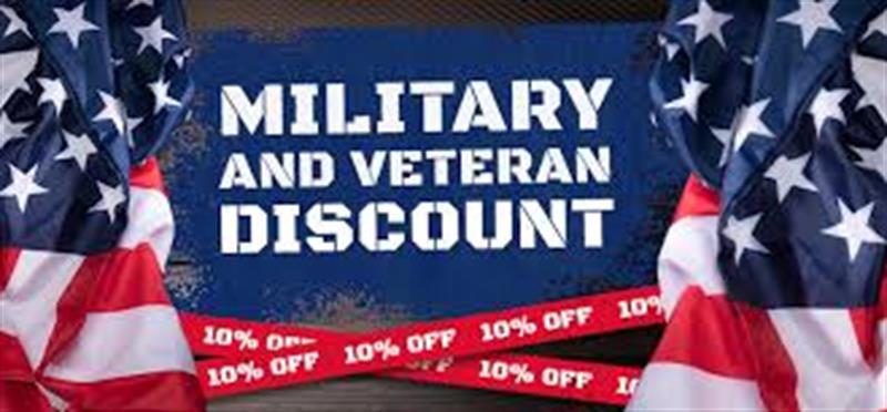 7813 Military  Veterans Discount M