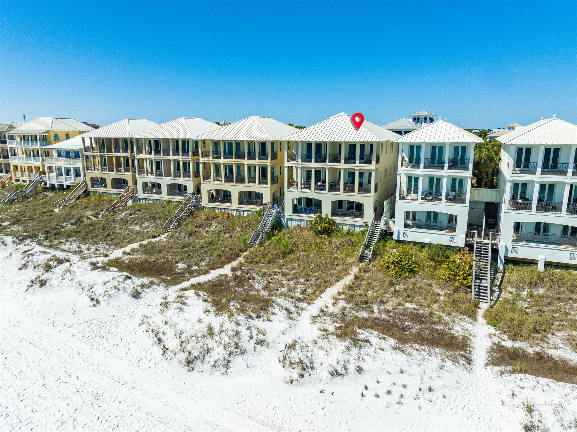 Aerial View of Seaside Treasure in Frangista Beach