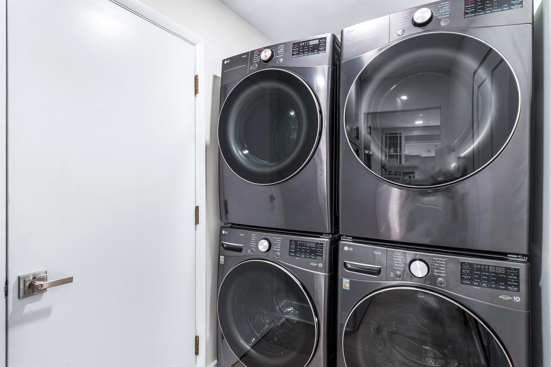 Just off the kitchen 2 Washers and 2 Dryers to Take Care of all the Beach Clothes With Plenty of Laundry Supplies