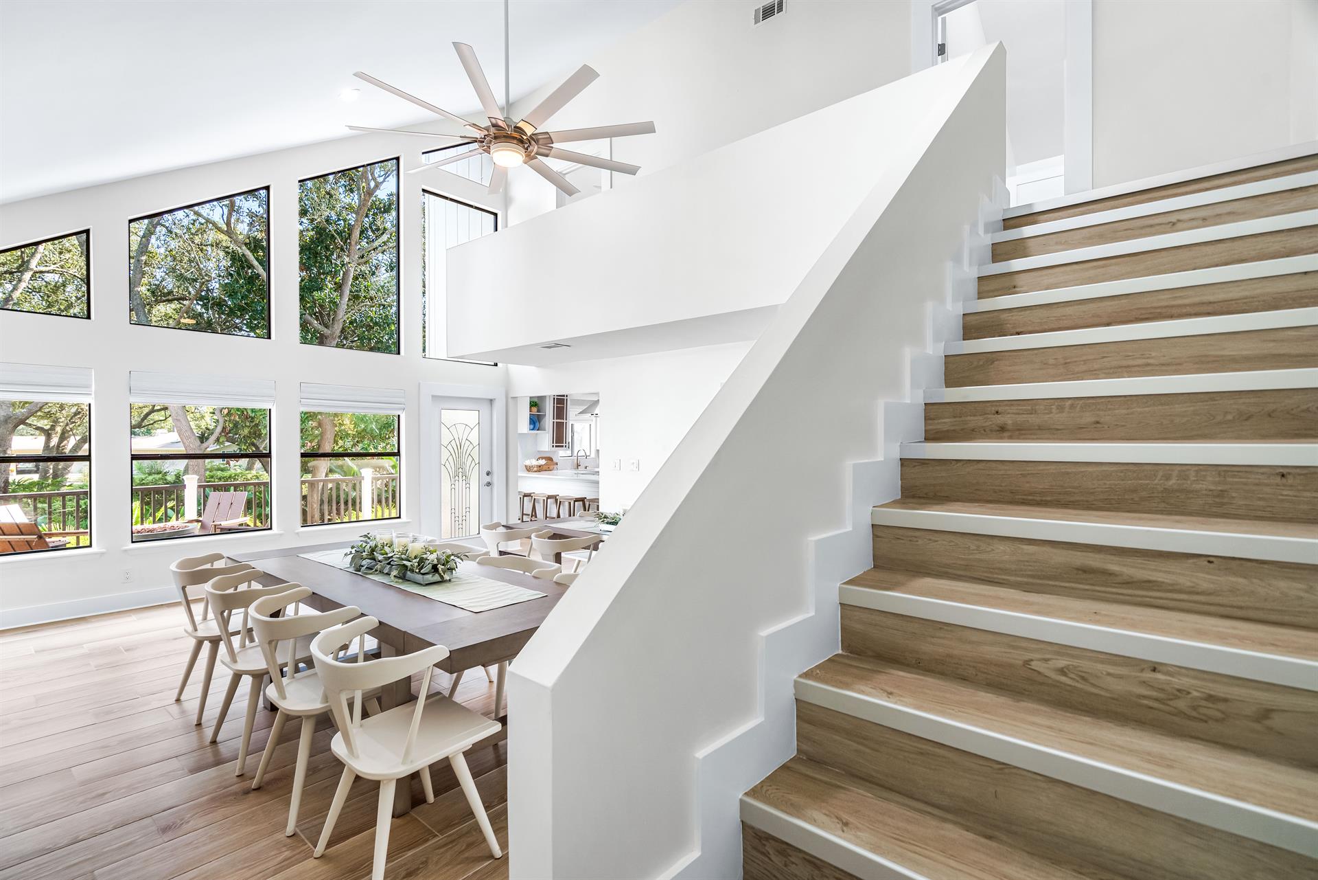 Stairs leading up to King bedroom and Bunkroom
2 Separate Rooms