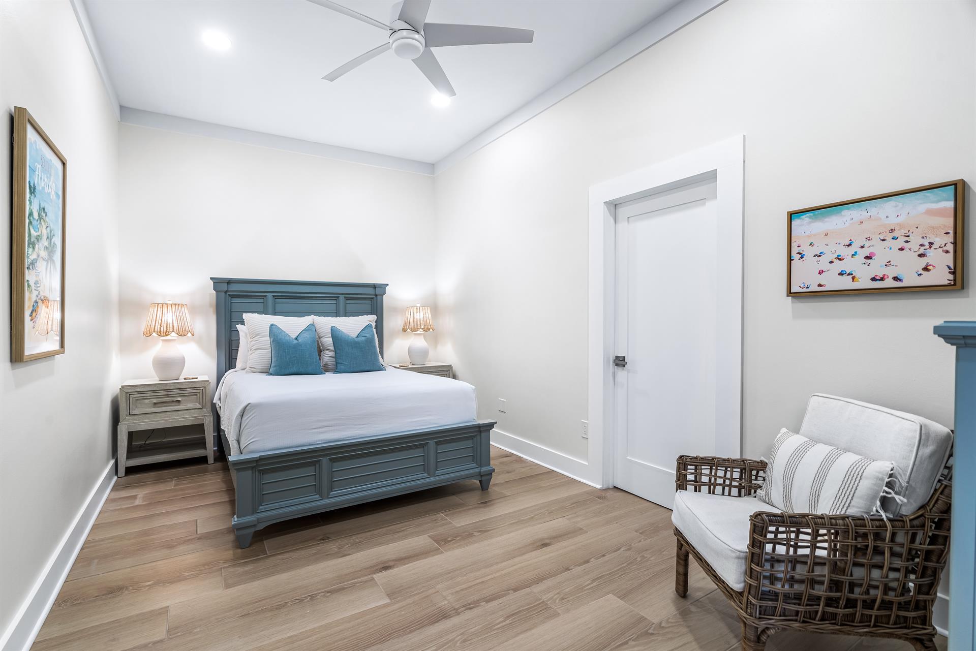 Queen Bedroom with Ensuite Bath and  with A 42 Smart TV and Cable.