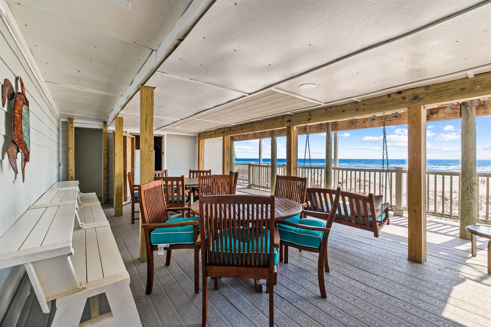 1st Floor Covered Patio with plenty of seating