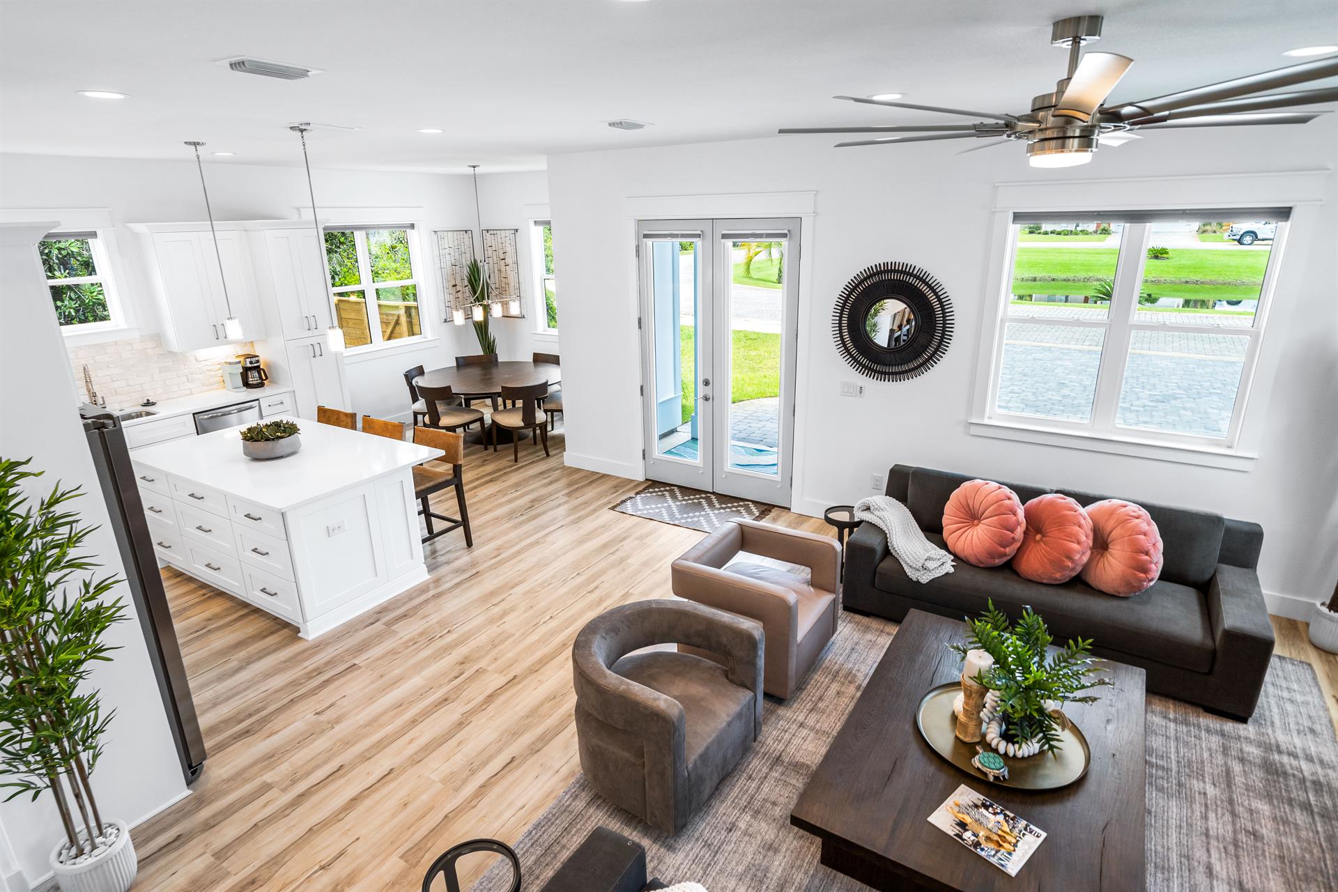 Open Living Room and Kitchen