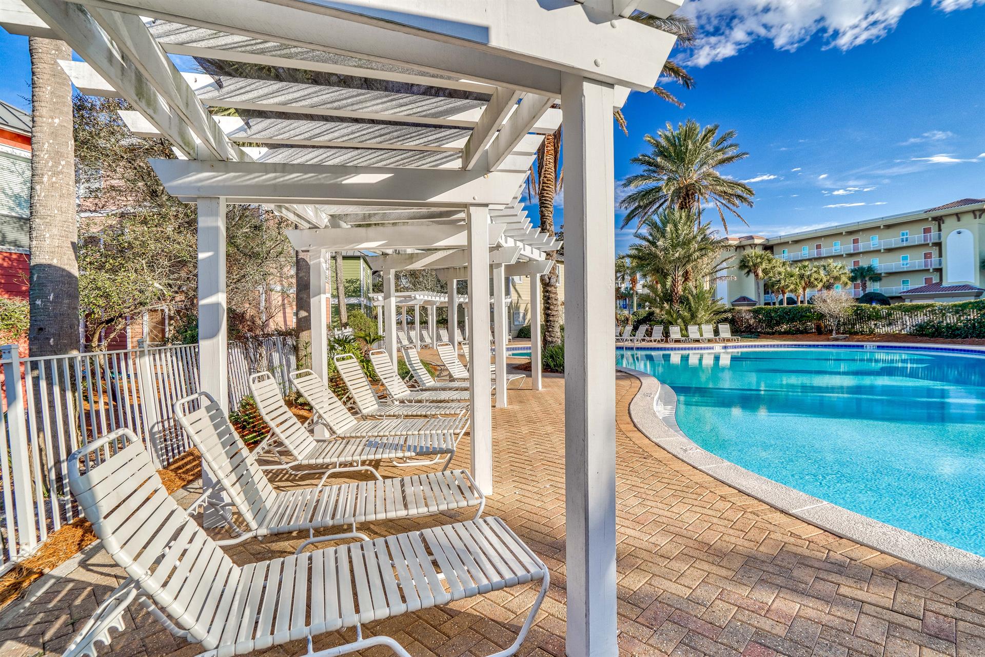 Community Pool with Plenty of Seating for Sunbathing