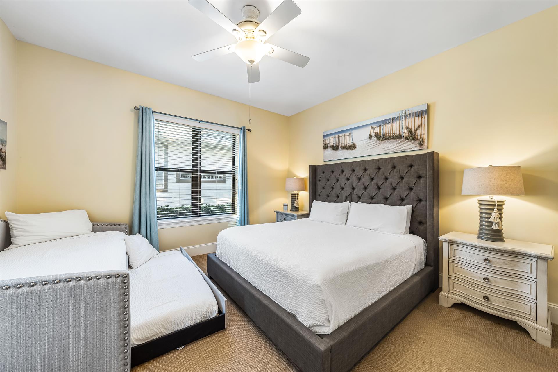 First floor King bed with twin and trundle twin, Private Bath