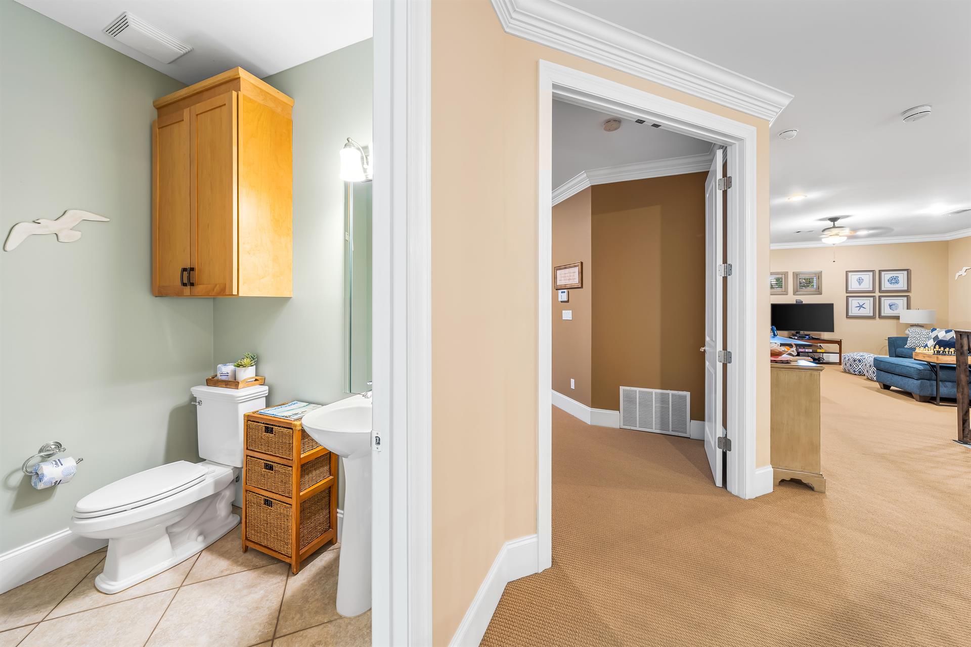 Half Bath at the top of the Stairs