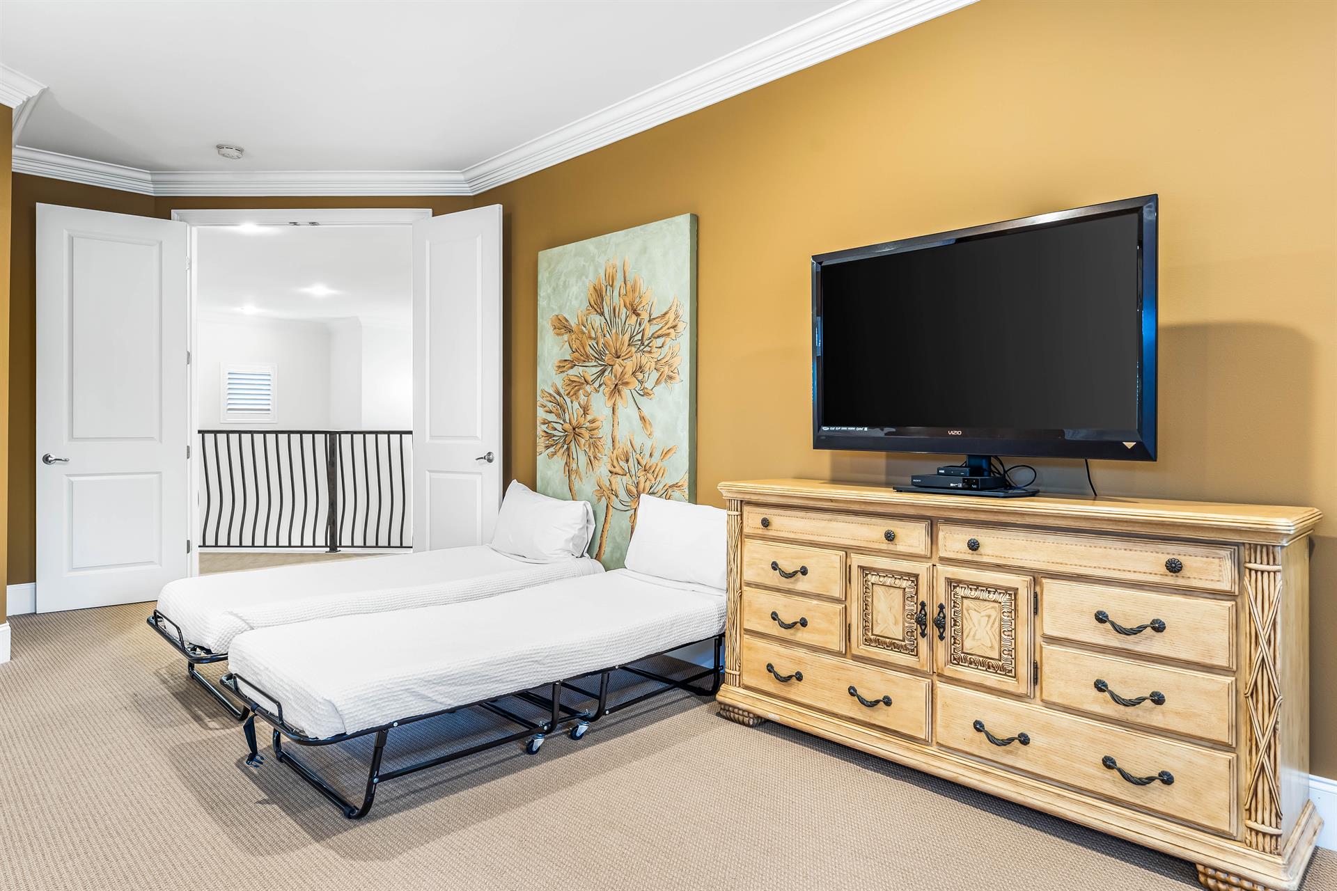 Second Floor Primary Bedroom Twin Cots are in the closet and can be used anywhere in the home