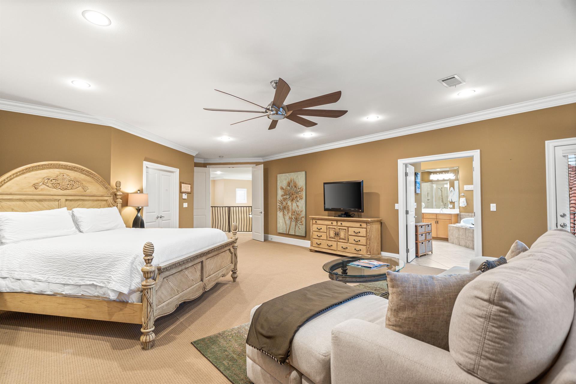 Large Primary King Bedroom with Private Bathroom