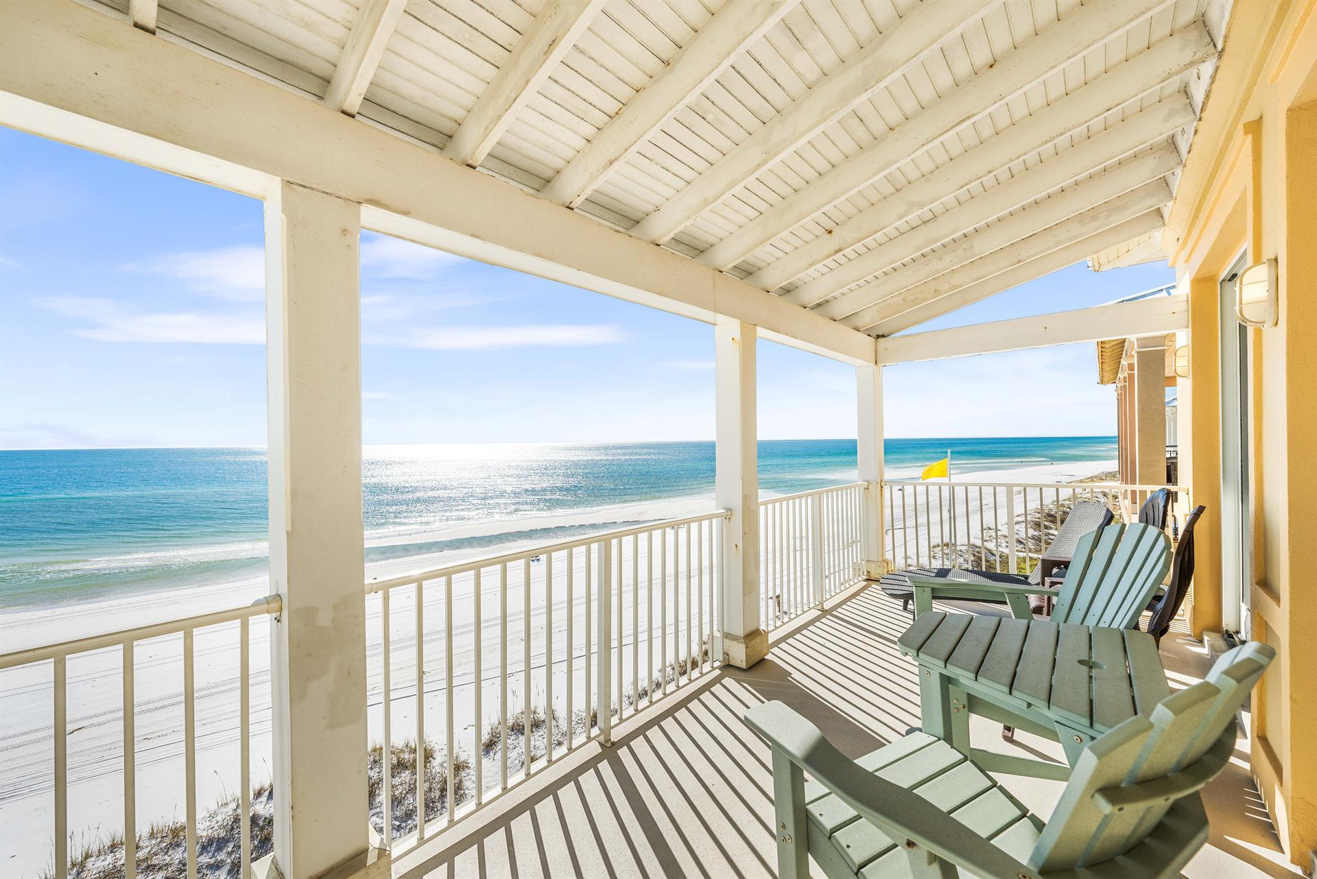3rd Floor Private Beachfront Balcony Off the Primary Bedroom Suite is Perfect for Morning Coffee or Evening Cocktails.