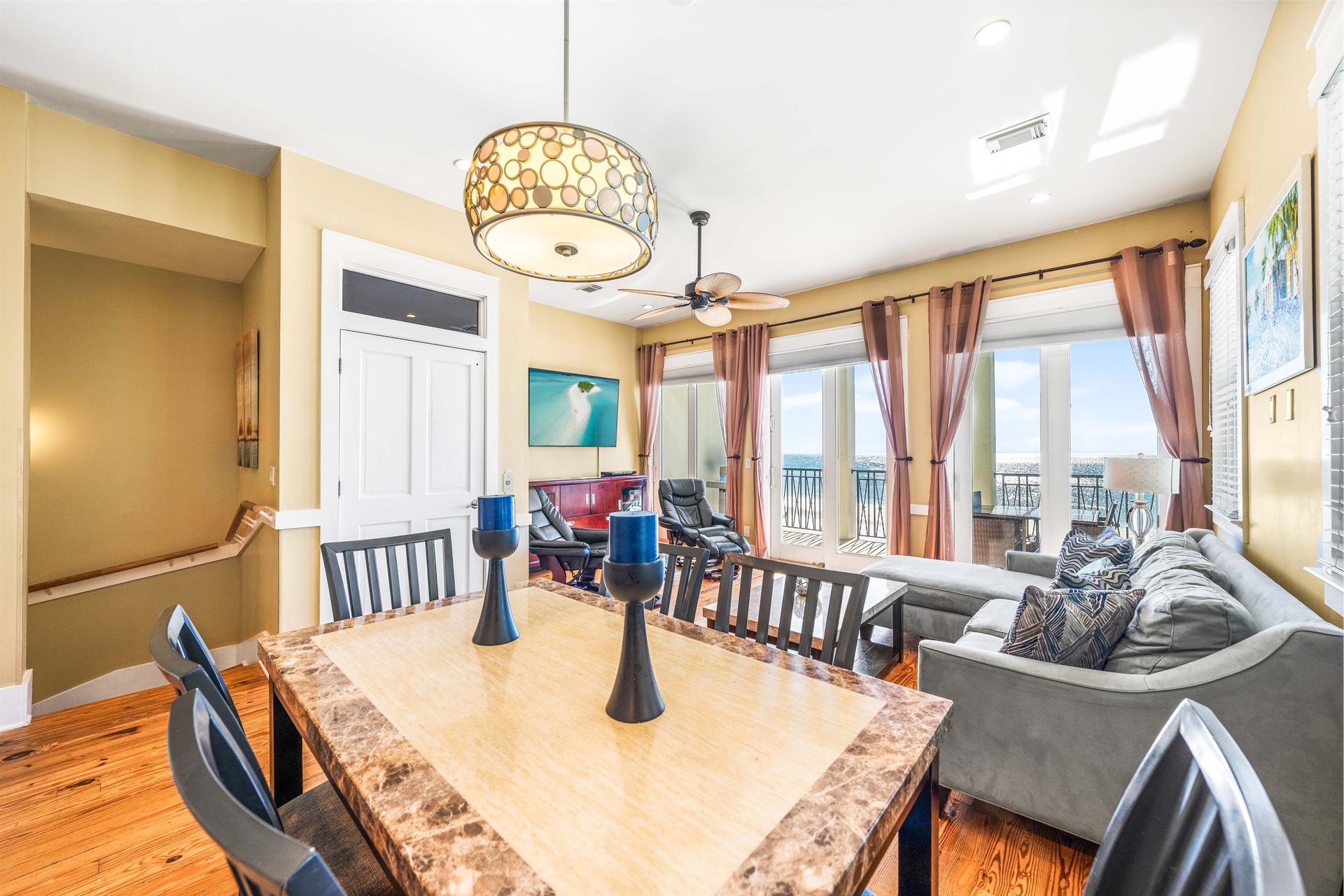 2nd Floor Open Living Room and Dining Area