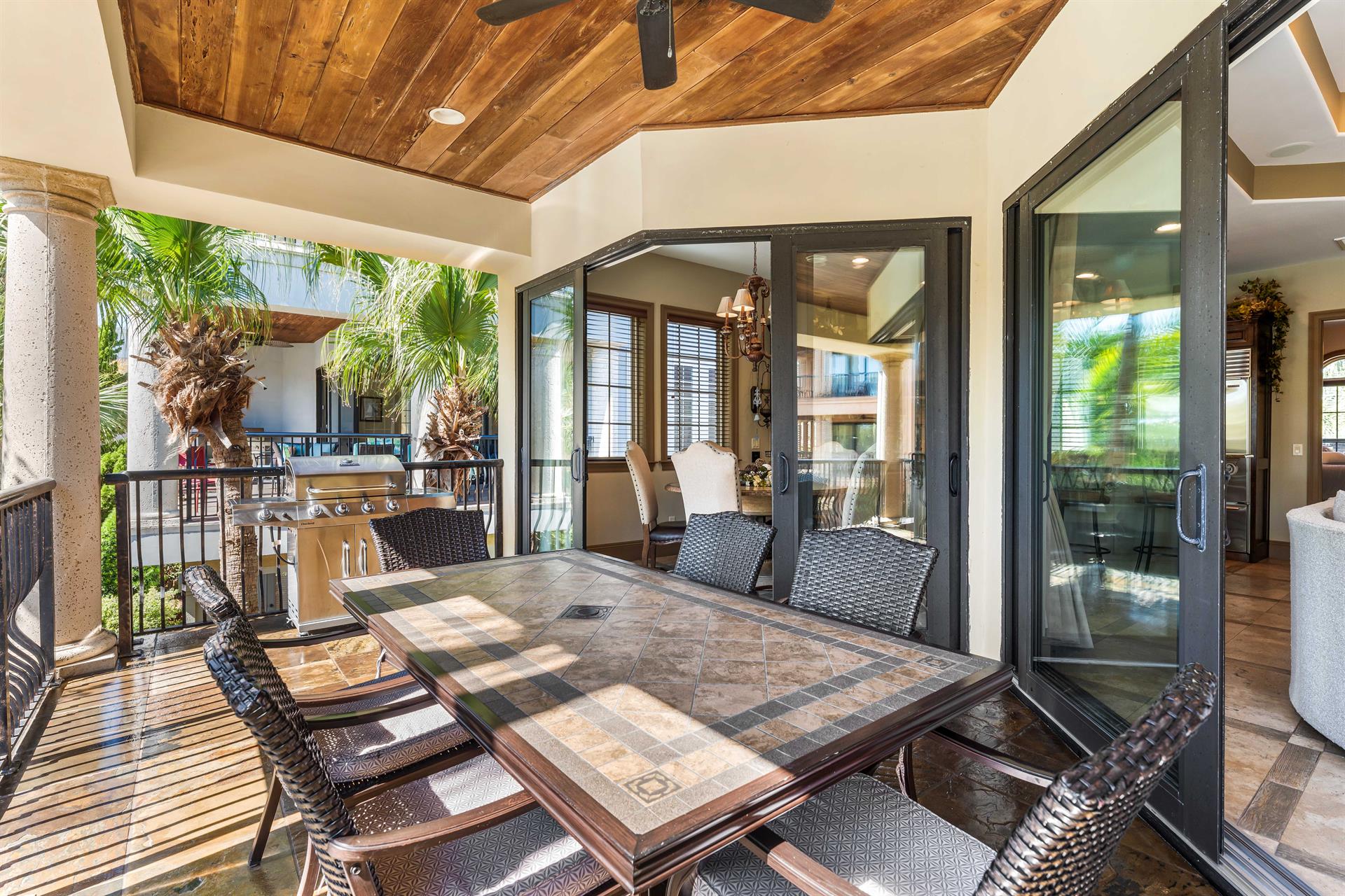 Dine indoor or al fresco on the 2nd floor balcony