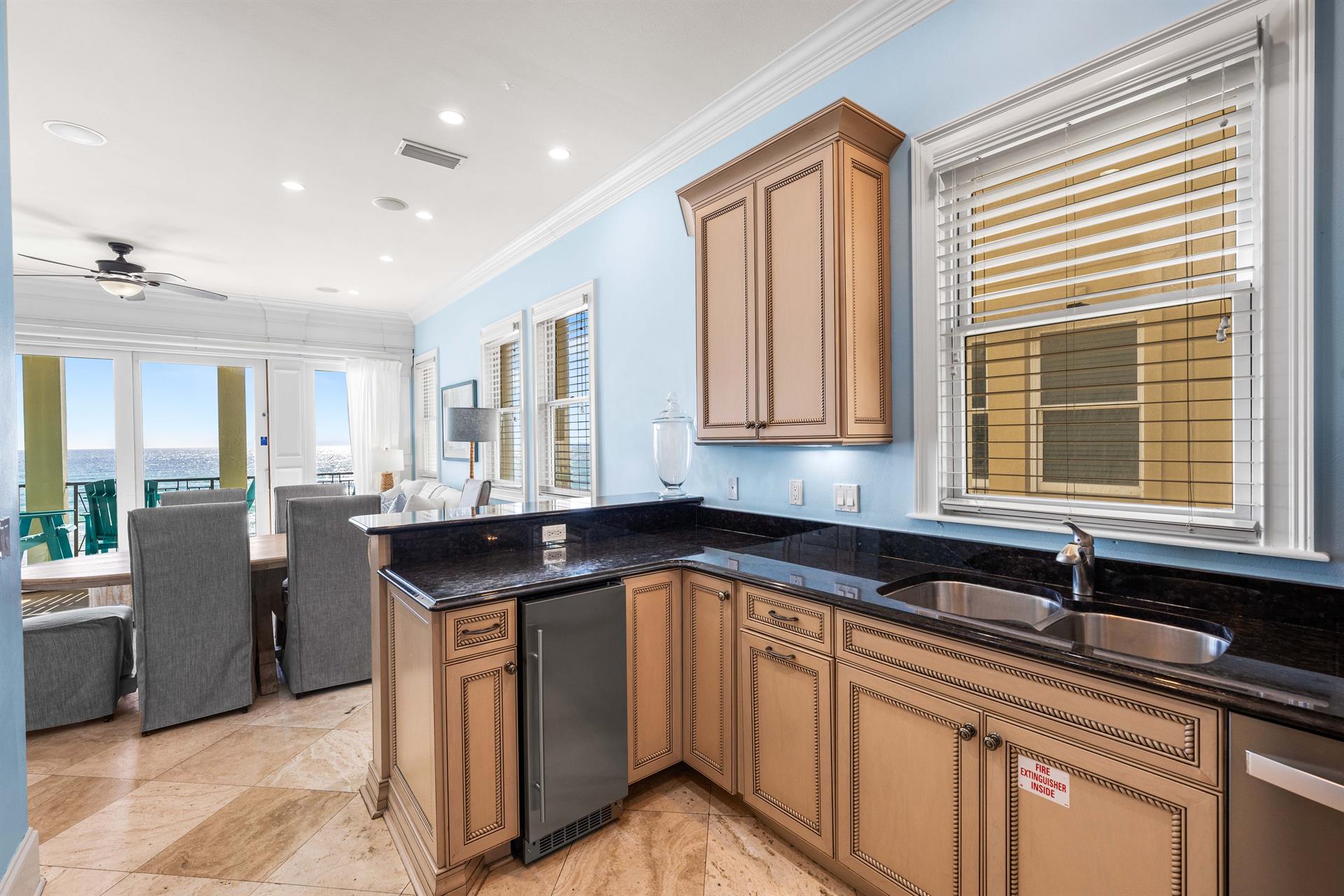 Open Floor Plan to take Advantage of All of the Views Dining Table for 6 and Seating at the Breakfast Bar.