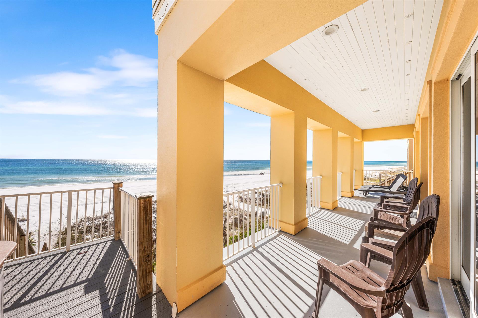 1st floor beachfront balcony