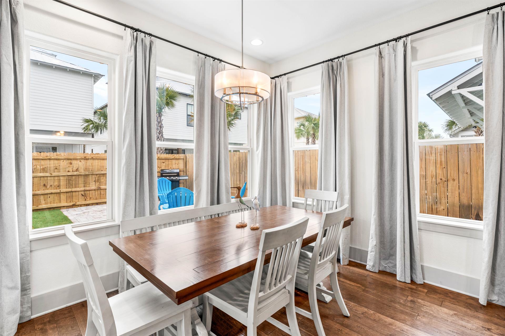Dining area with outdoor views