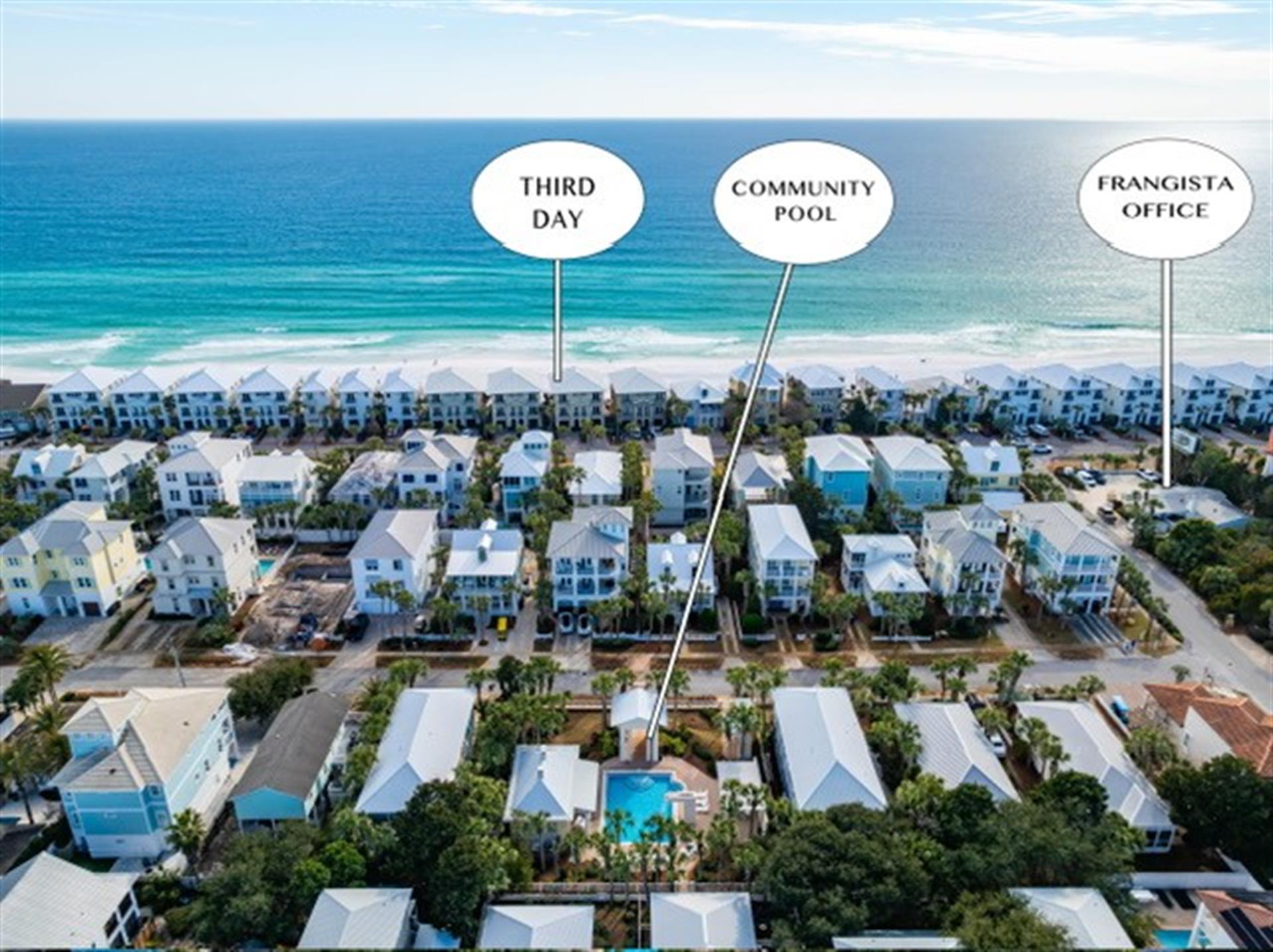 You are in walking distance of the Frangista Beach Community Pool  our Frangista Beach Properties  Office   Stop by or if theres anything you need, dont hesitate to ask.  We are literally just down the street