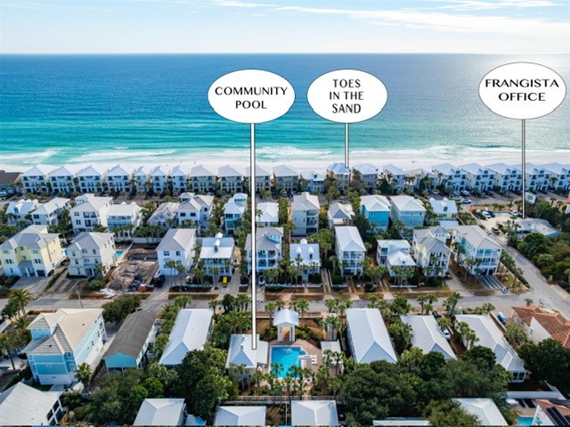 You are in walking distance of the Frangista Beach Community Pool  our Frangista Beach Properties  Office   Stop by or if theres anything you need, dont hesitate to ask.  We are literally just across the street