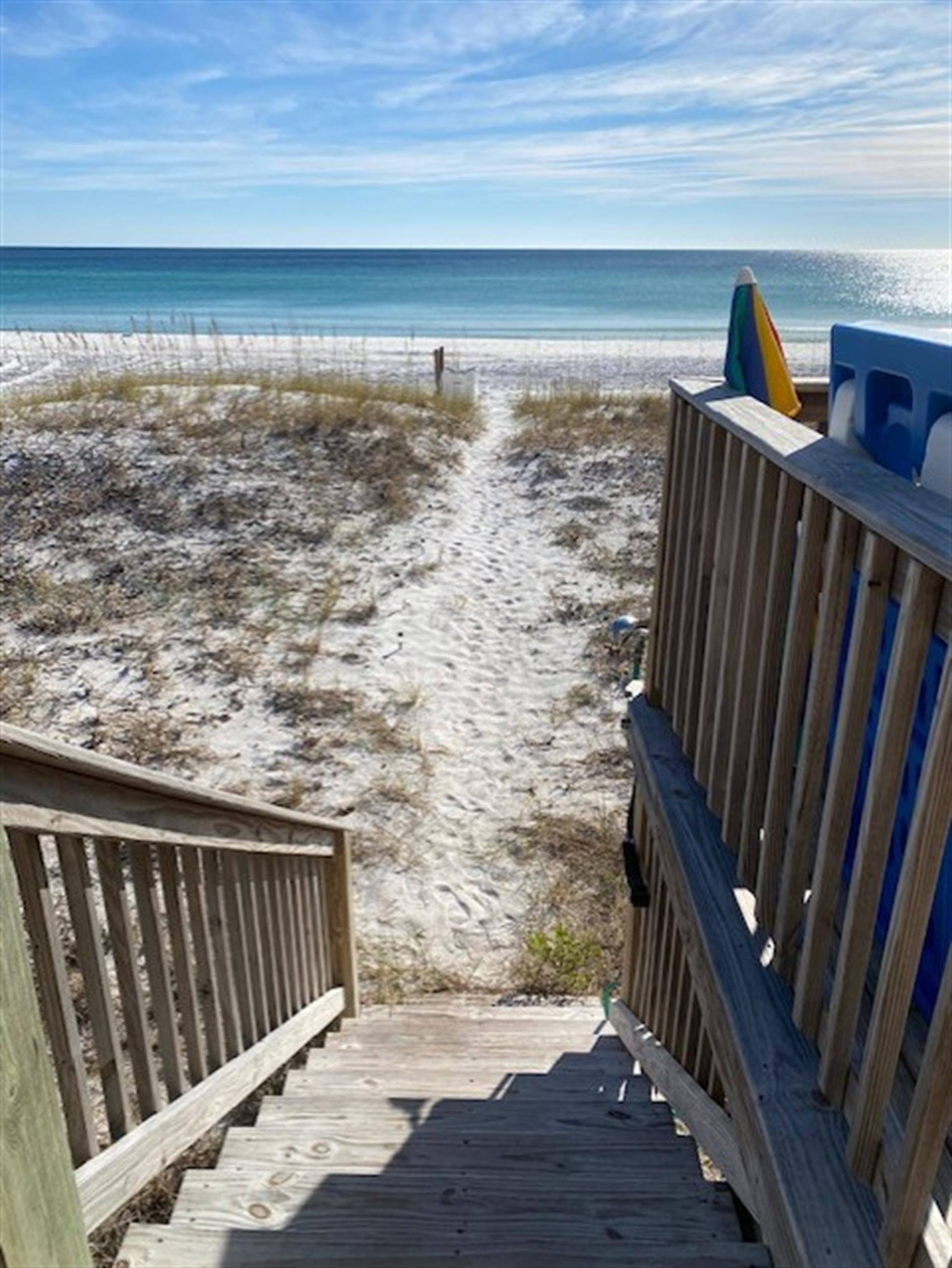 The beach is calling. Step right out to paradise