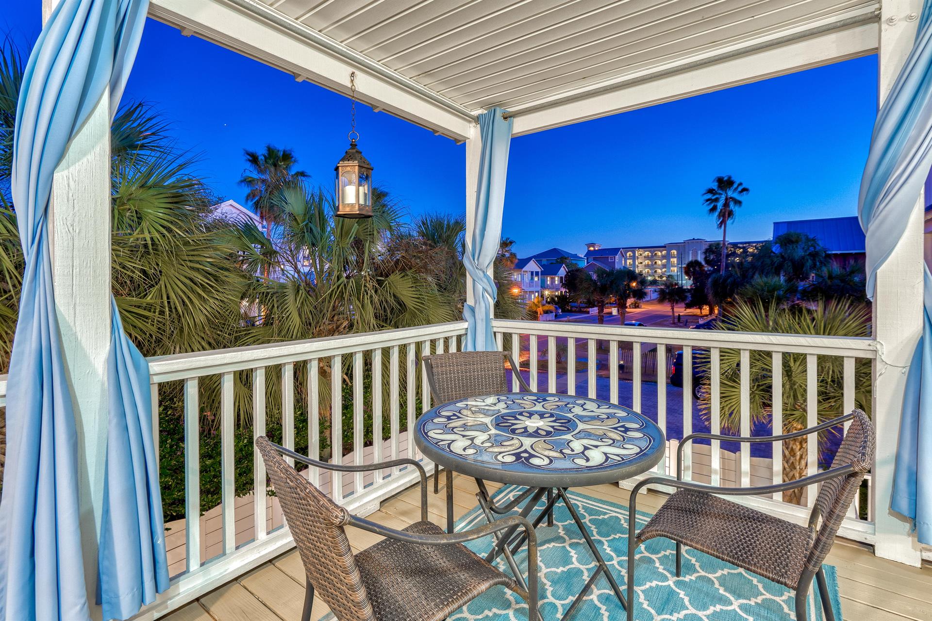 Beautiful Wraparound porches with plenty of seating   This is your view from the 2nd level