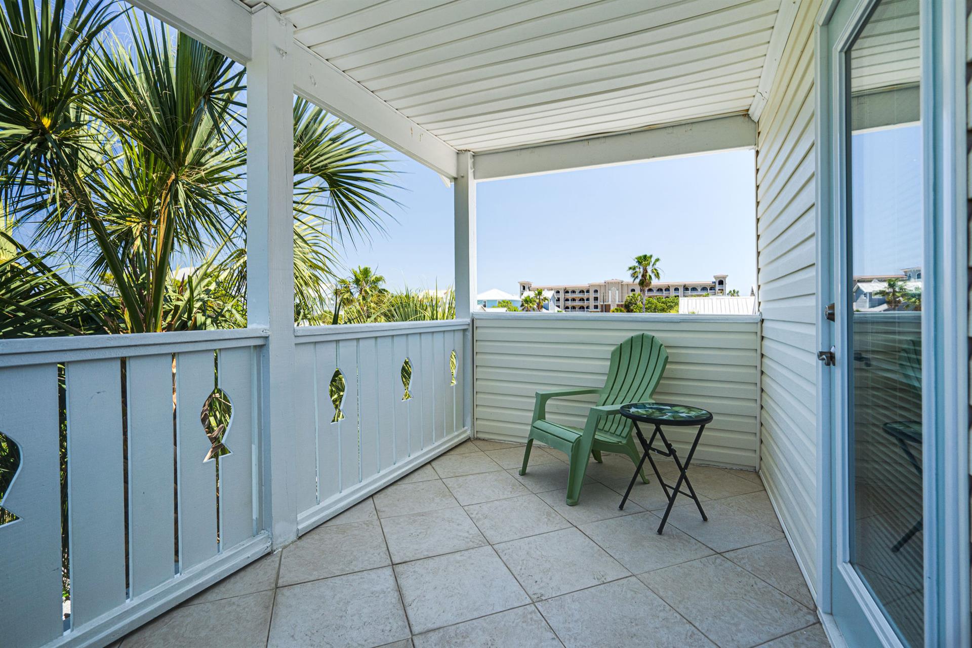 Private porch off of the bunk room