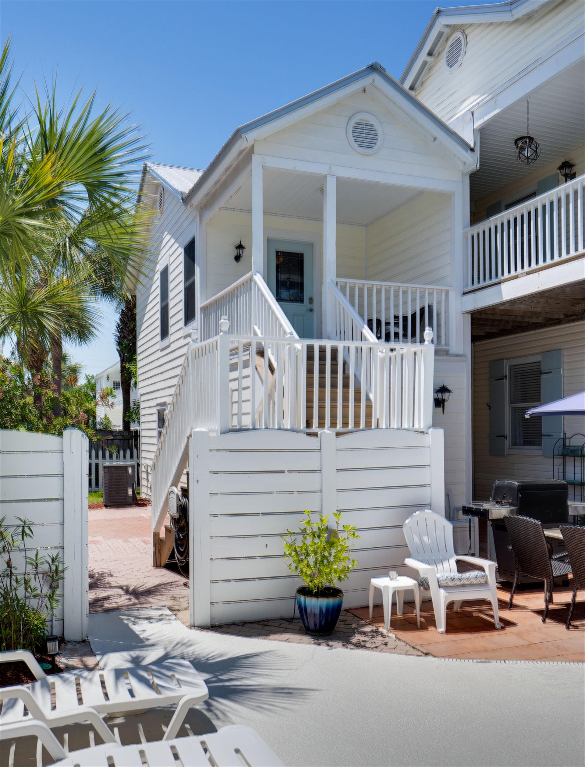 Staircase leading up to the 2nd floor of the guest house.
