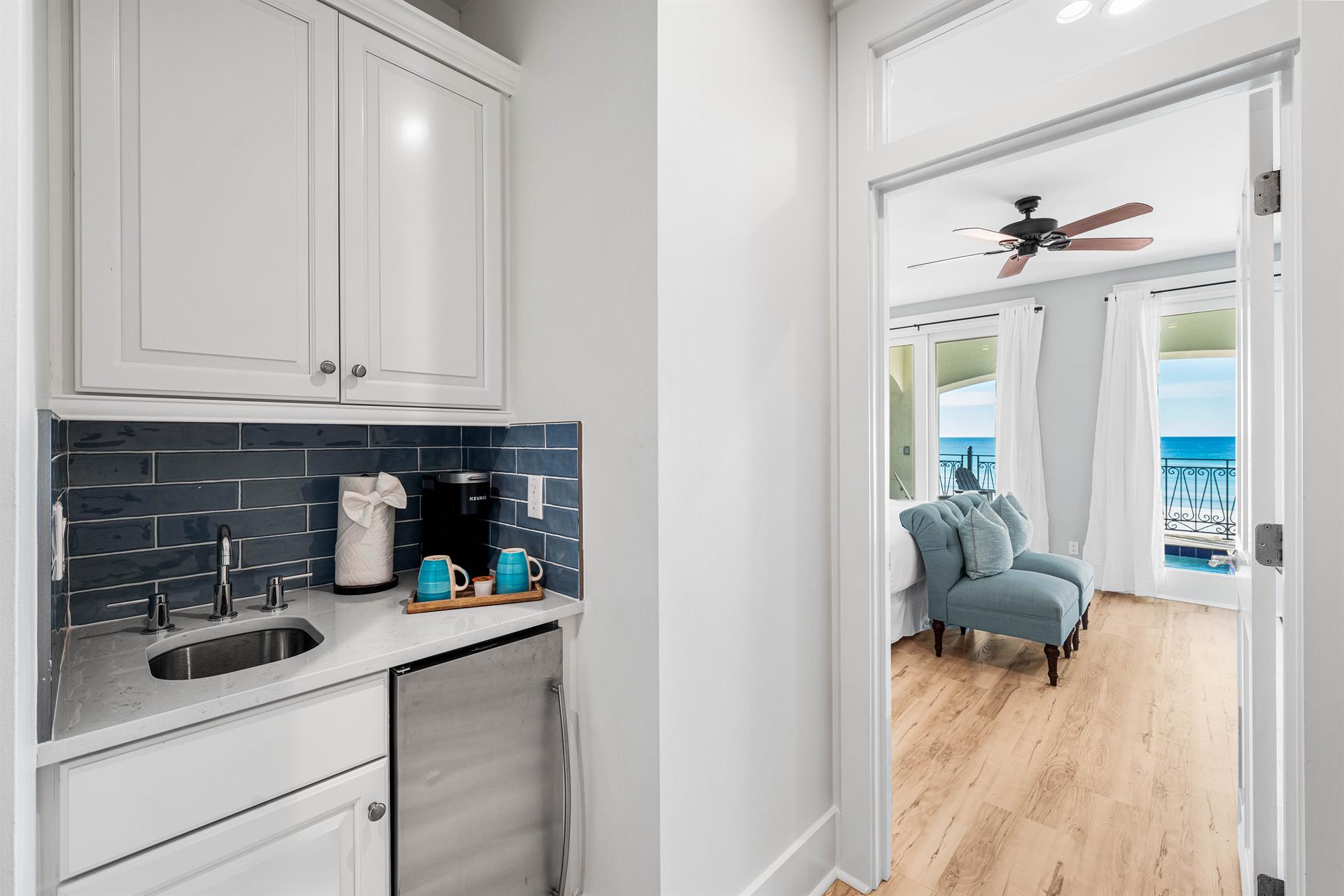 1st Floor Kitchenette and King Bedroom