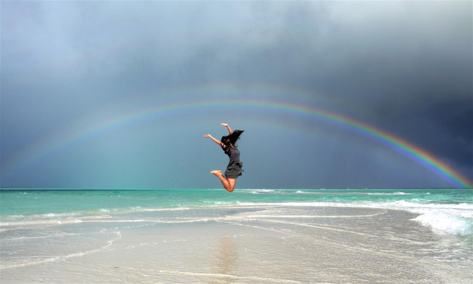 Rain on beach