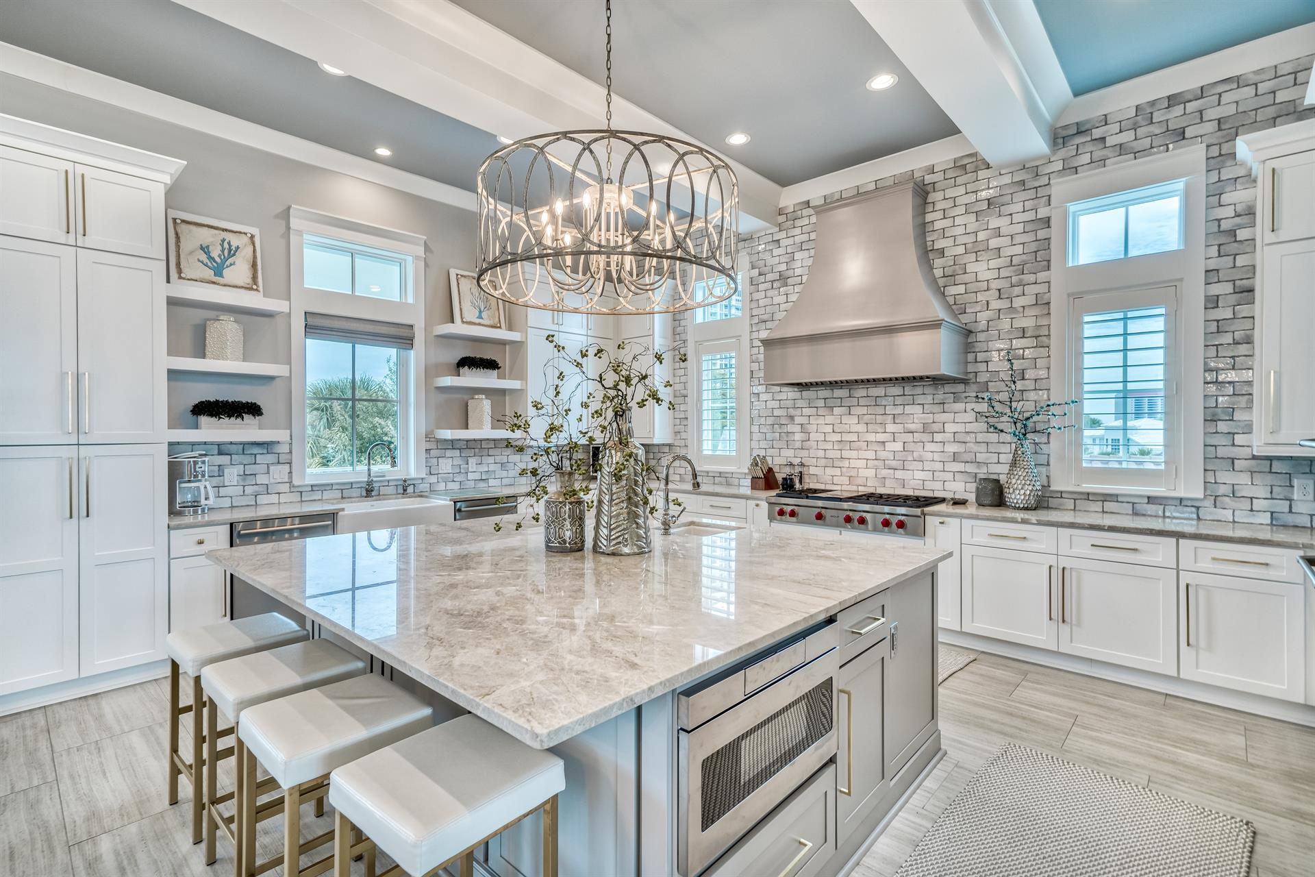 World class kitchen with bar seating for 4.