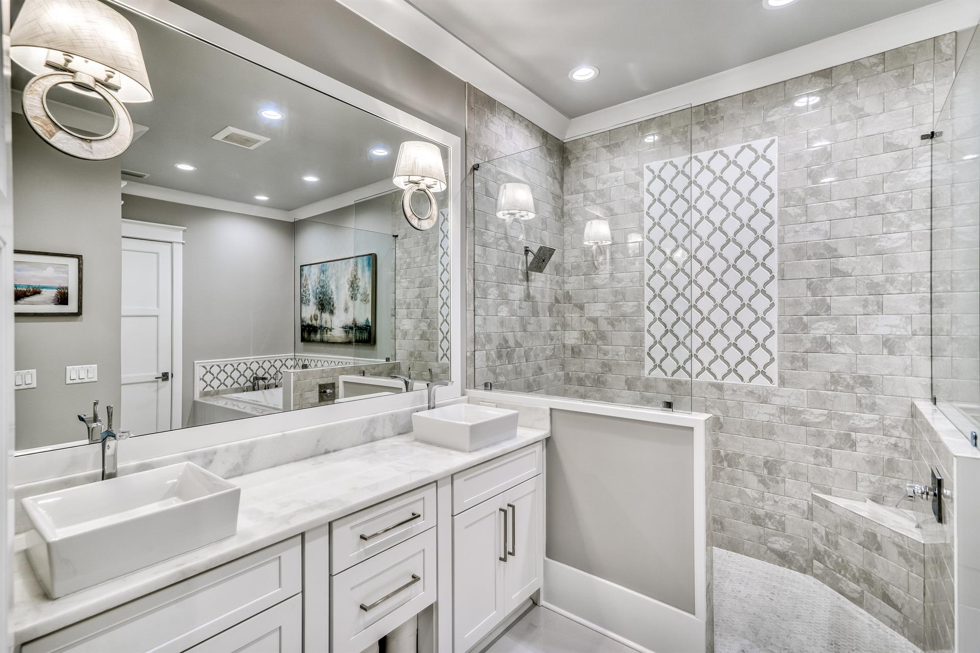 Third floor Master suite number two with tub and shower.