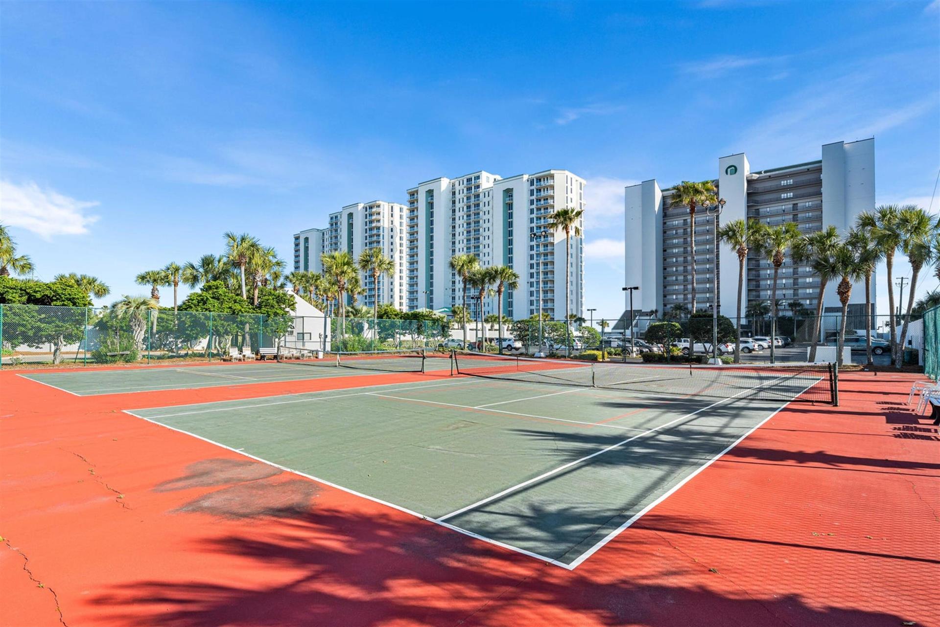 Bring your racquet Emerald Towers has 2 tennis courts