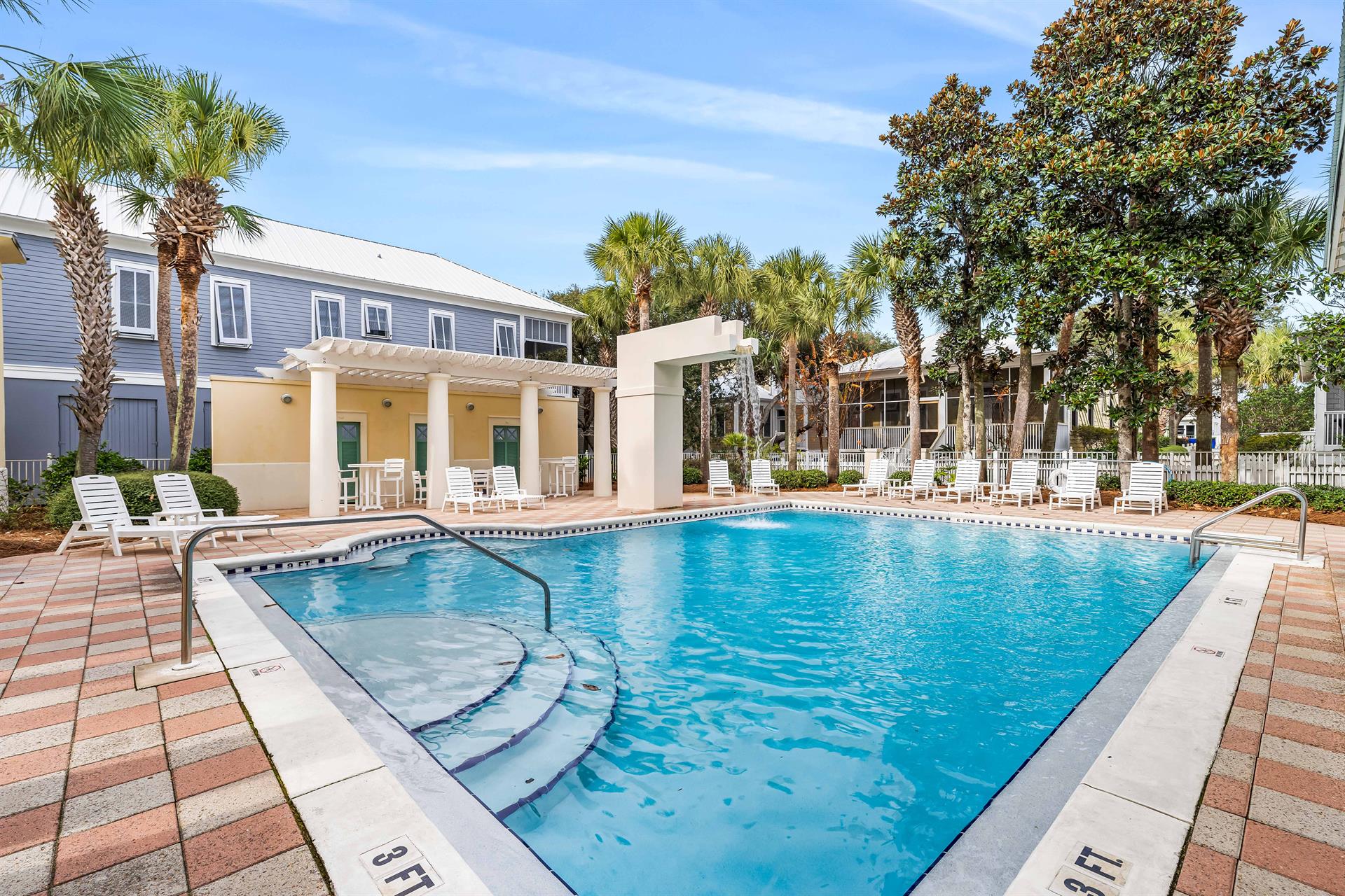 The Frangista Beach Pool heated seasonally is located a few steps from the front door of Aquaholic.