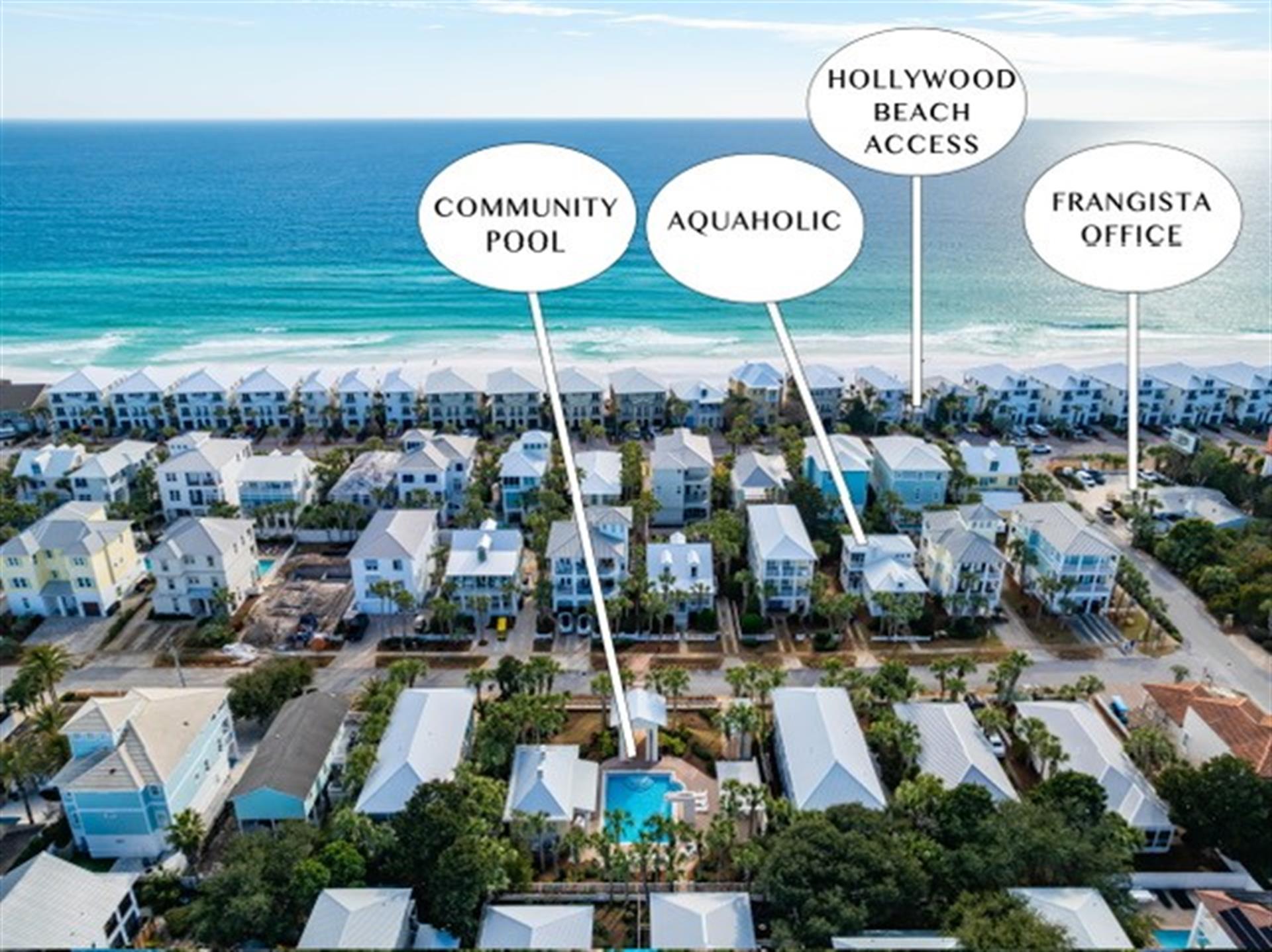 You are in walking distance of the Frangista Beach Community Pool  our Frangista Beach Properties  Office   Stop by or if theres anything you need, dont hesitate to ask.  We are literally just down the street
