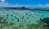 Crab Island in Destin with boat, pontoon, or jet ski rentals and many more water activities.