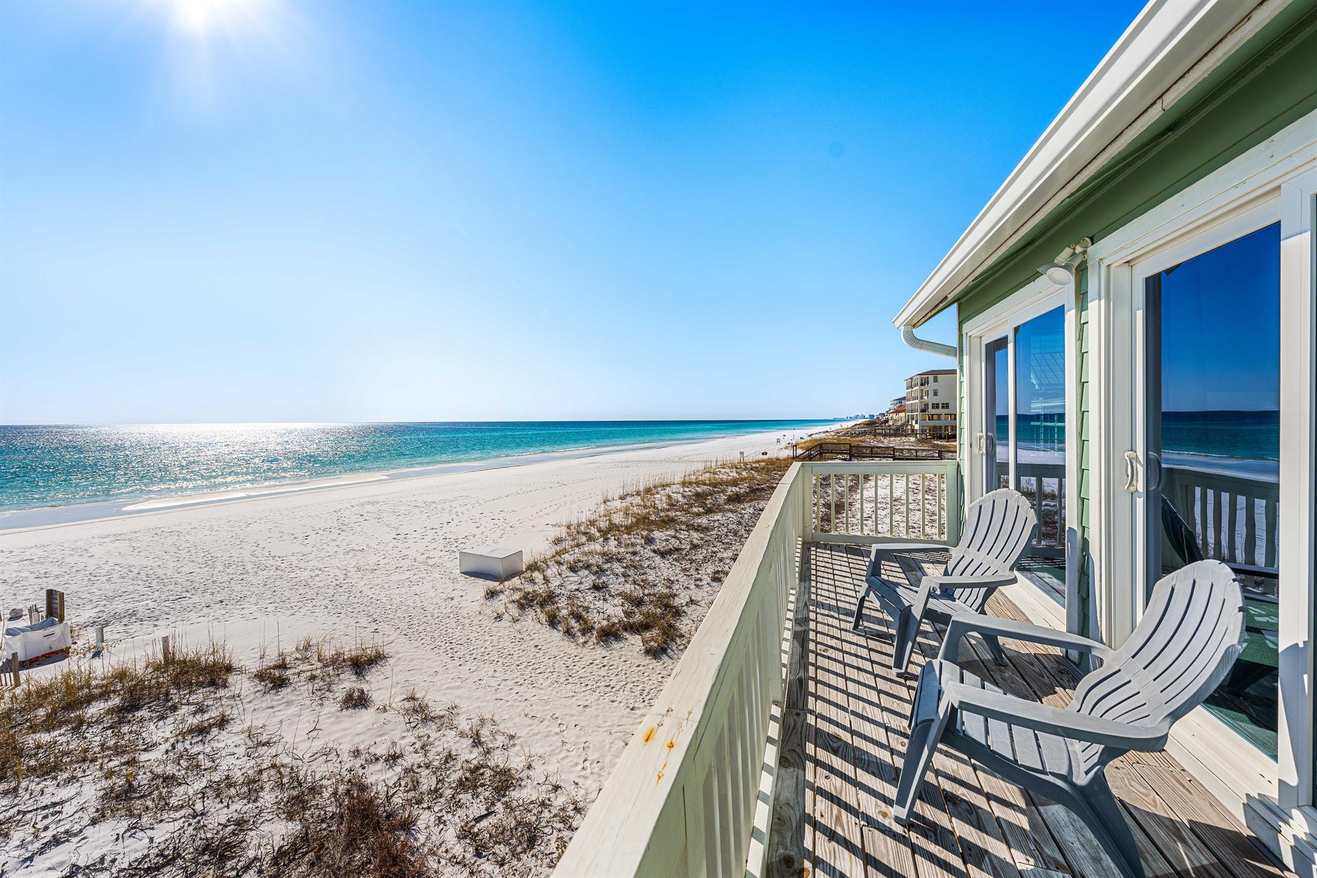 Private balcony off the primary bedroom suite.