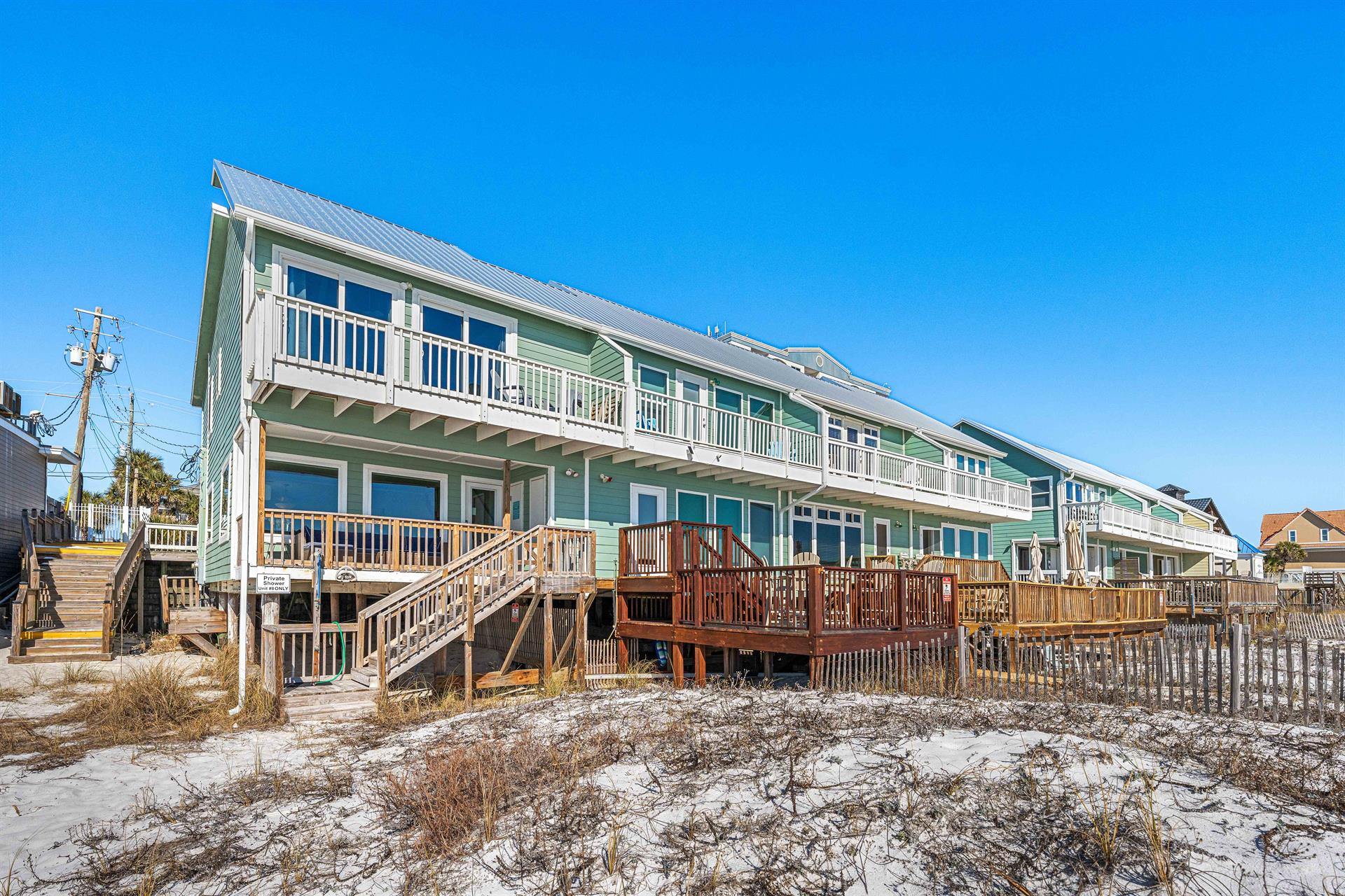 Quiet Surf 8 is highly sought after end unit in Miramar Beach.  You are just steps away from the beach.