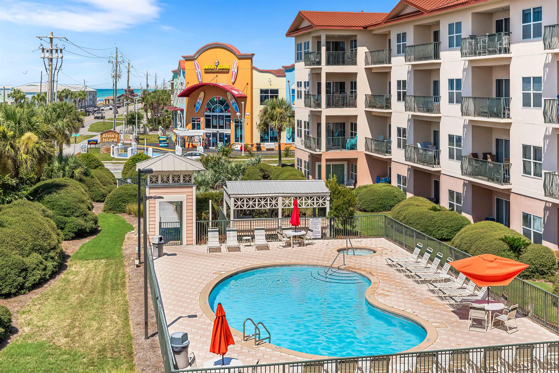 Pool View from Balcony